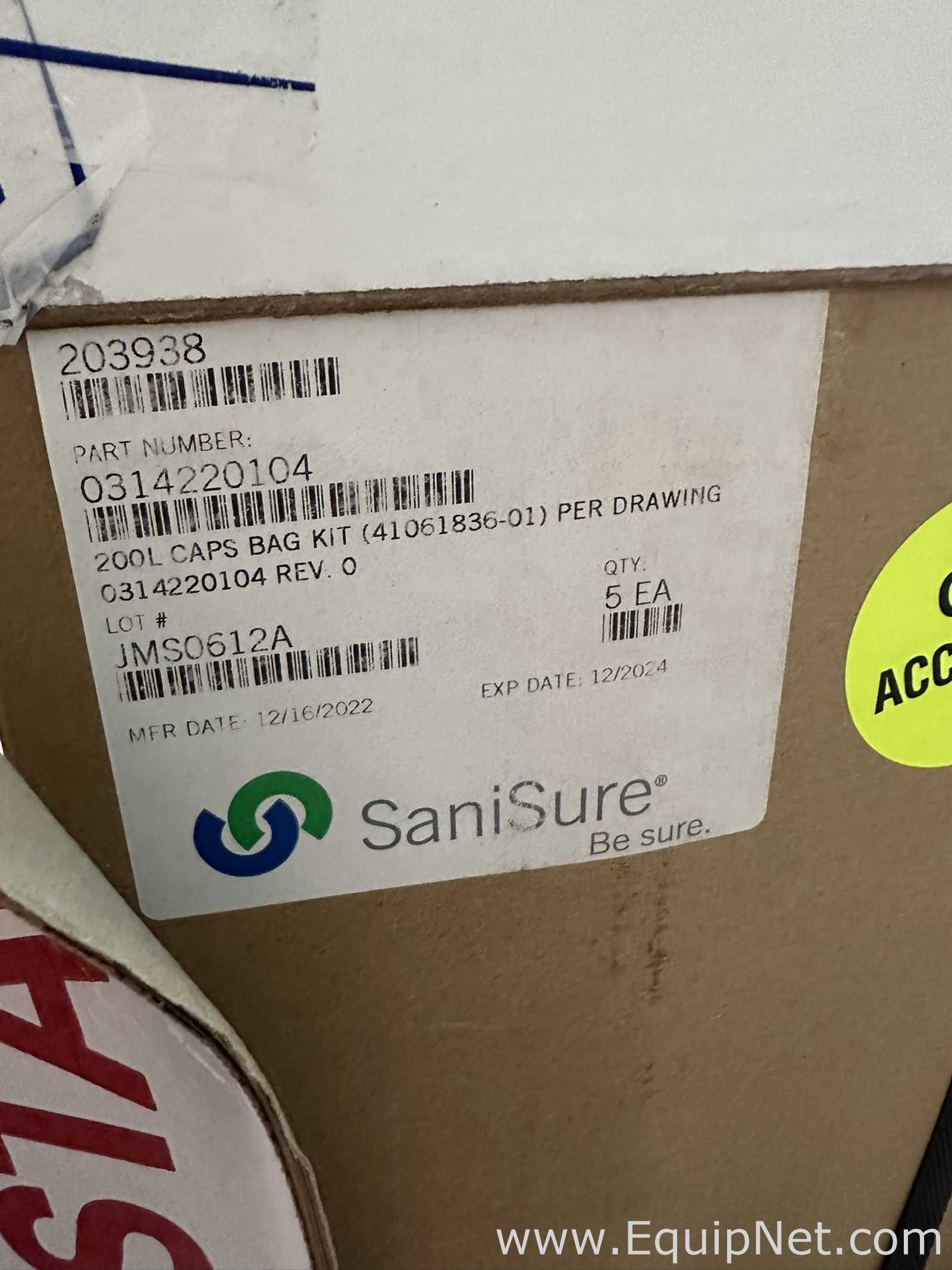 Large Lot of Unused SaniSure 0314220104 200L CAPS Single Use Bag Kits