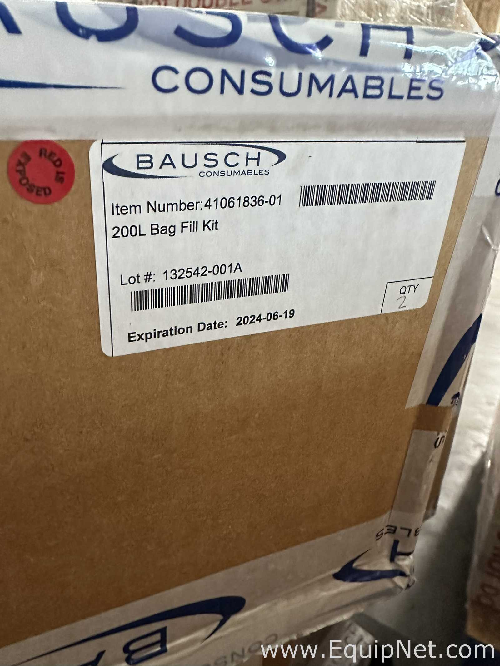 Large Lot of Unused Bausch Consumables 41061836-01 200L Bag Fill Kit