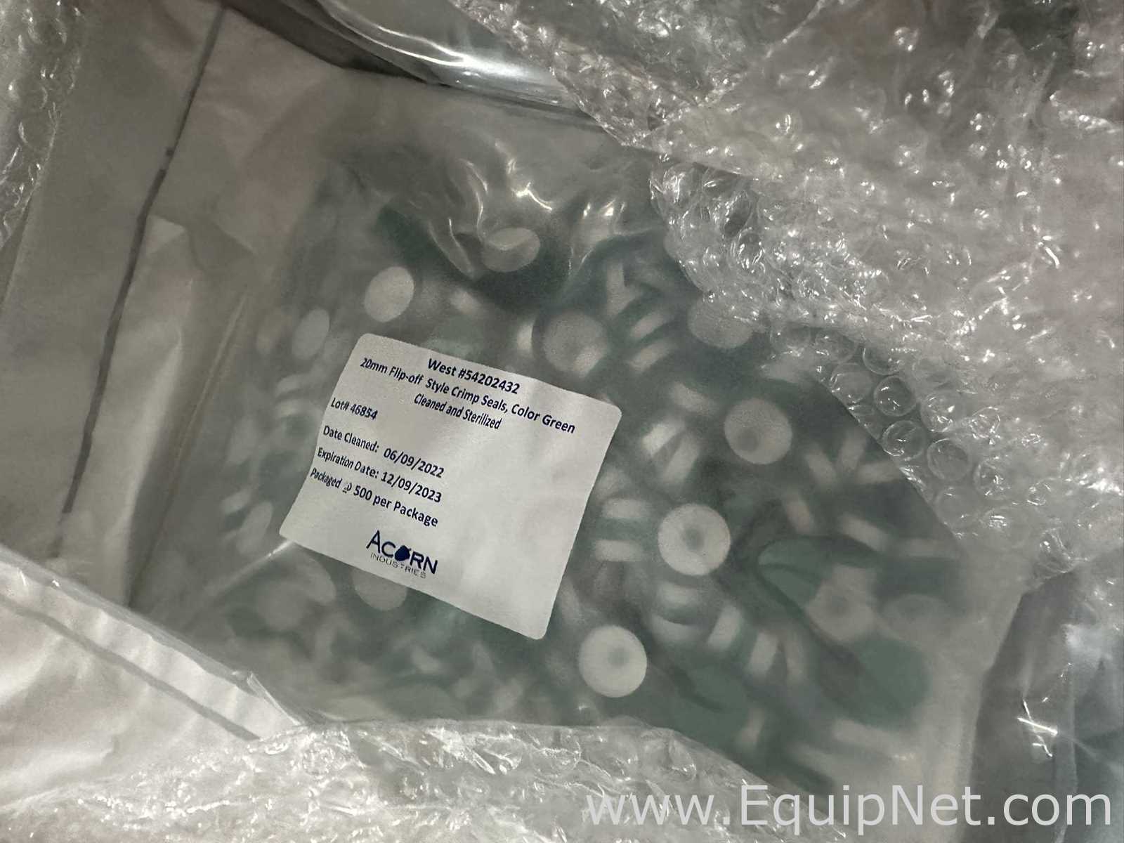 Large Lot of Unused West Pharmaceutical 54202432 20mm Flip-Off Crimp Seals