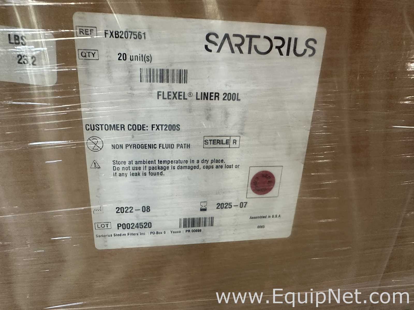 Large Lot of Unused Sartorius Stedim Flexel 200L Single Use Liner Bags