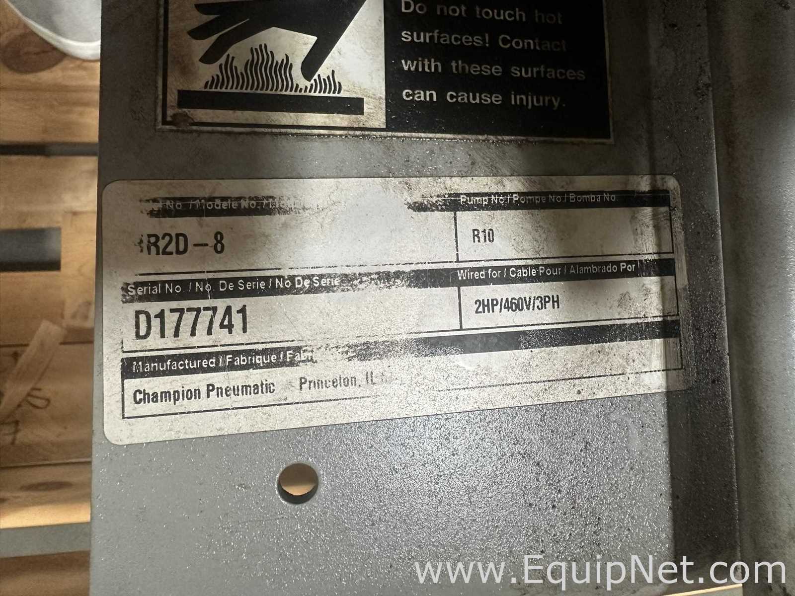 Champion Pneumatic HR2D-8 Duplex Reciprocating Air Compressor