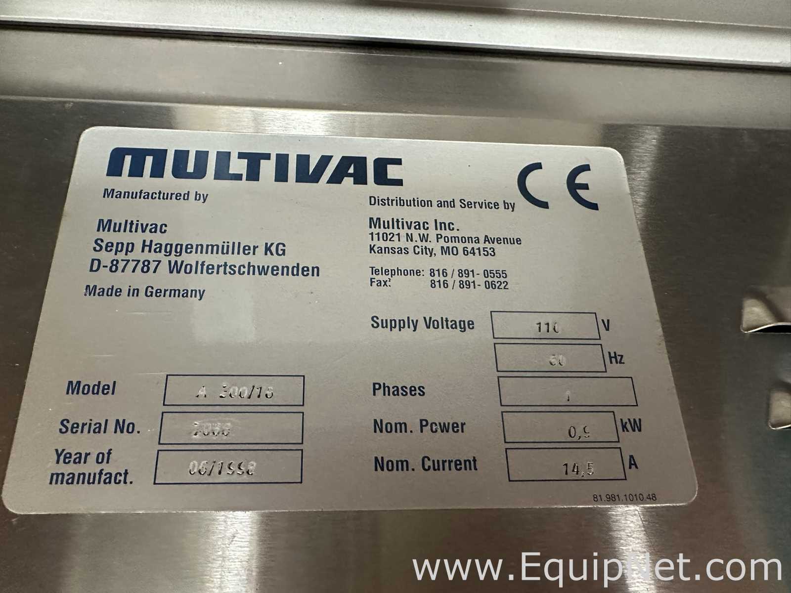 Multivac A 300/16 Chamber Vacuum Sealer