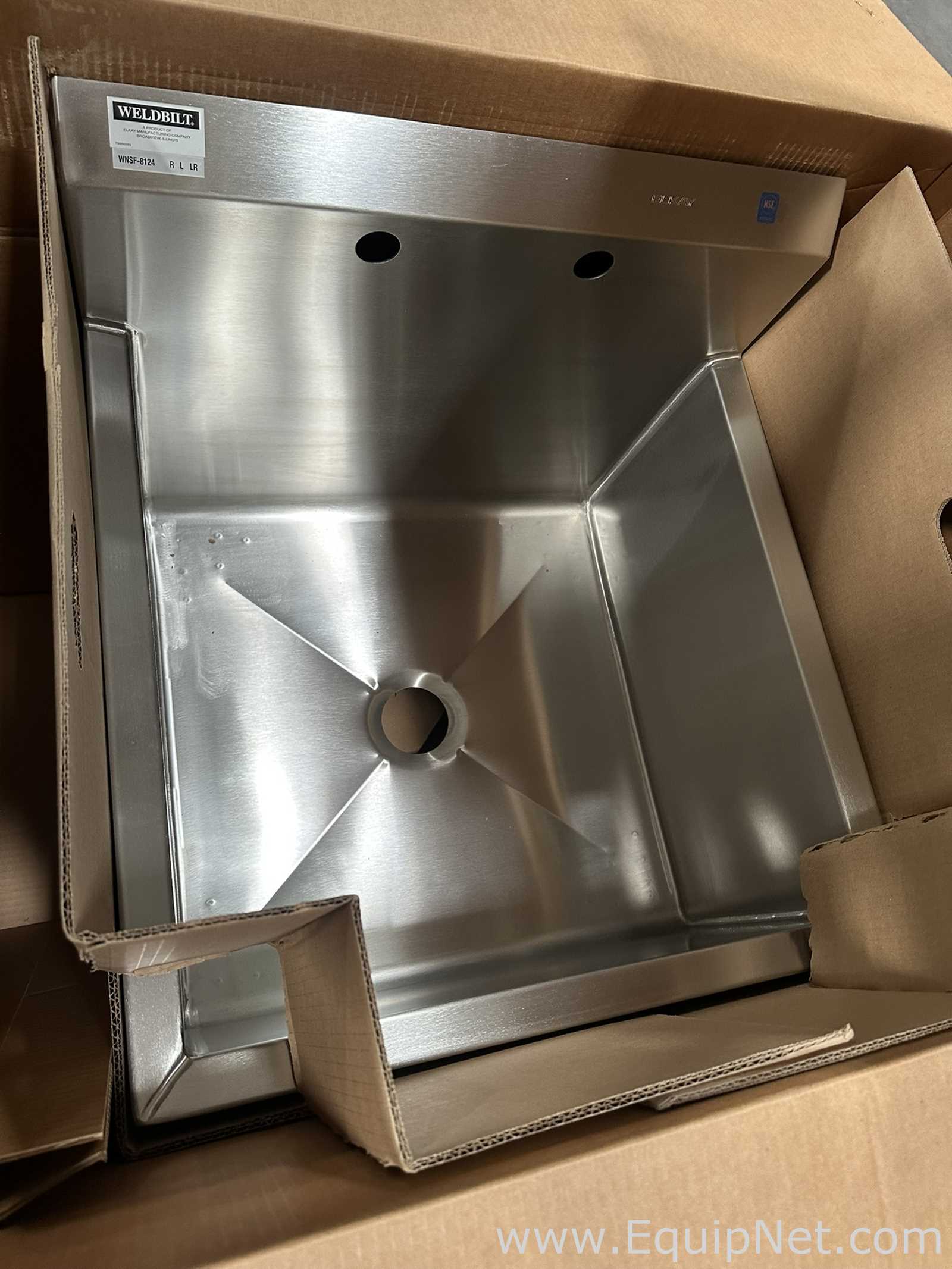 Unused Elkay Weldbilt WNSF-8124 Stainless Steel Single Bowl Sink