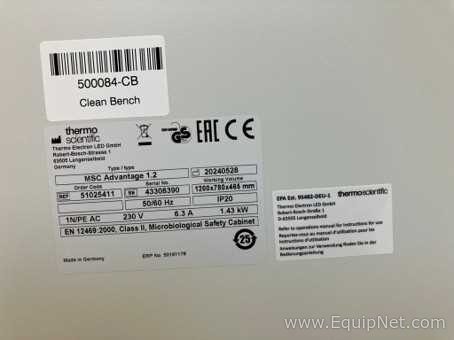 Thermo Scientific MSC Advantage 1.2 Biological Safety Cabinet
