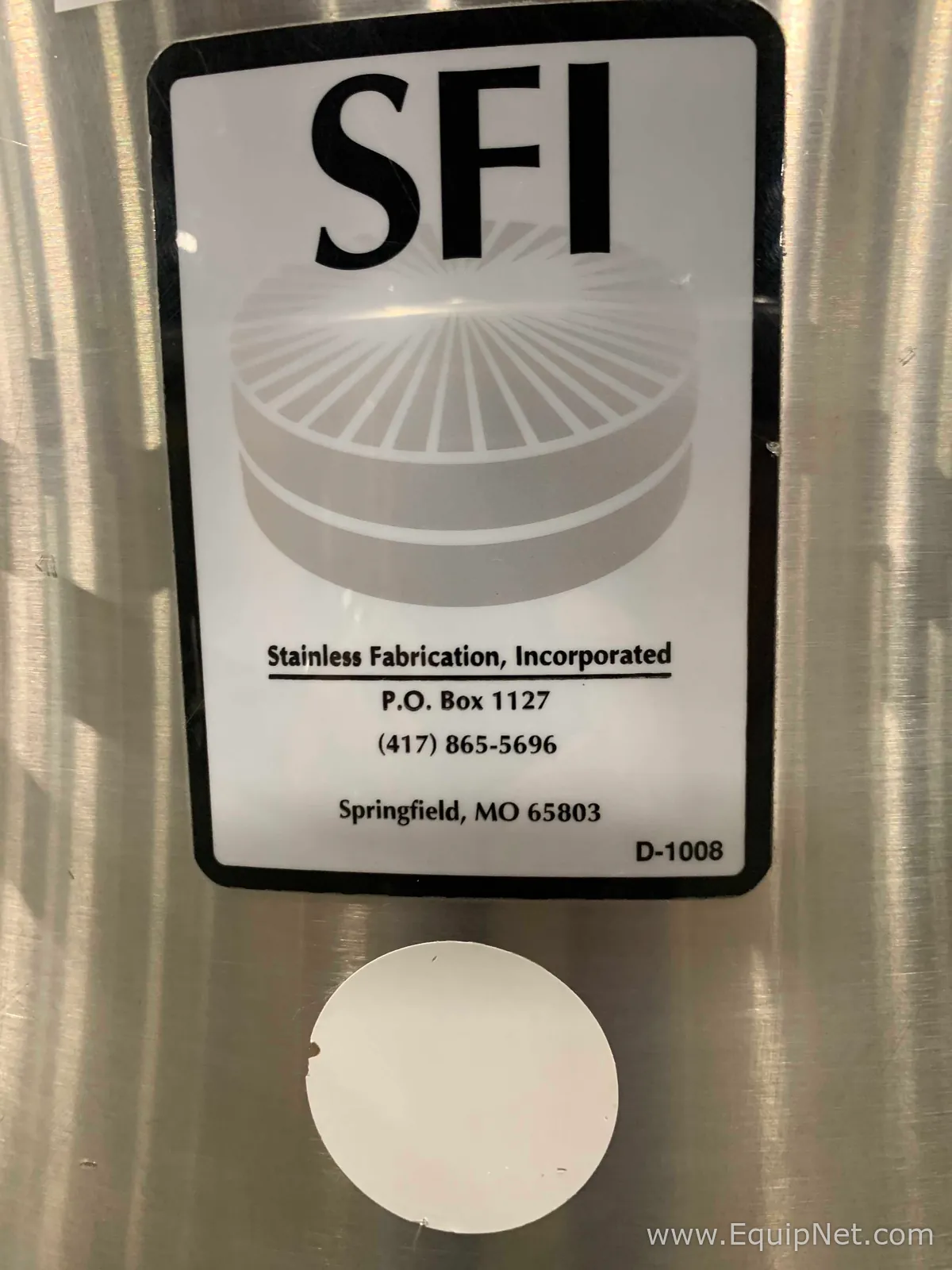 Stainless Fabrication Inc. 50 Gallon Single Wall Mobile Pressure Vessel