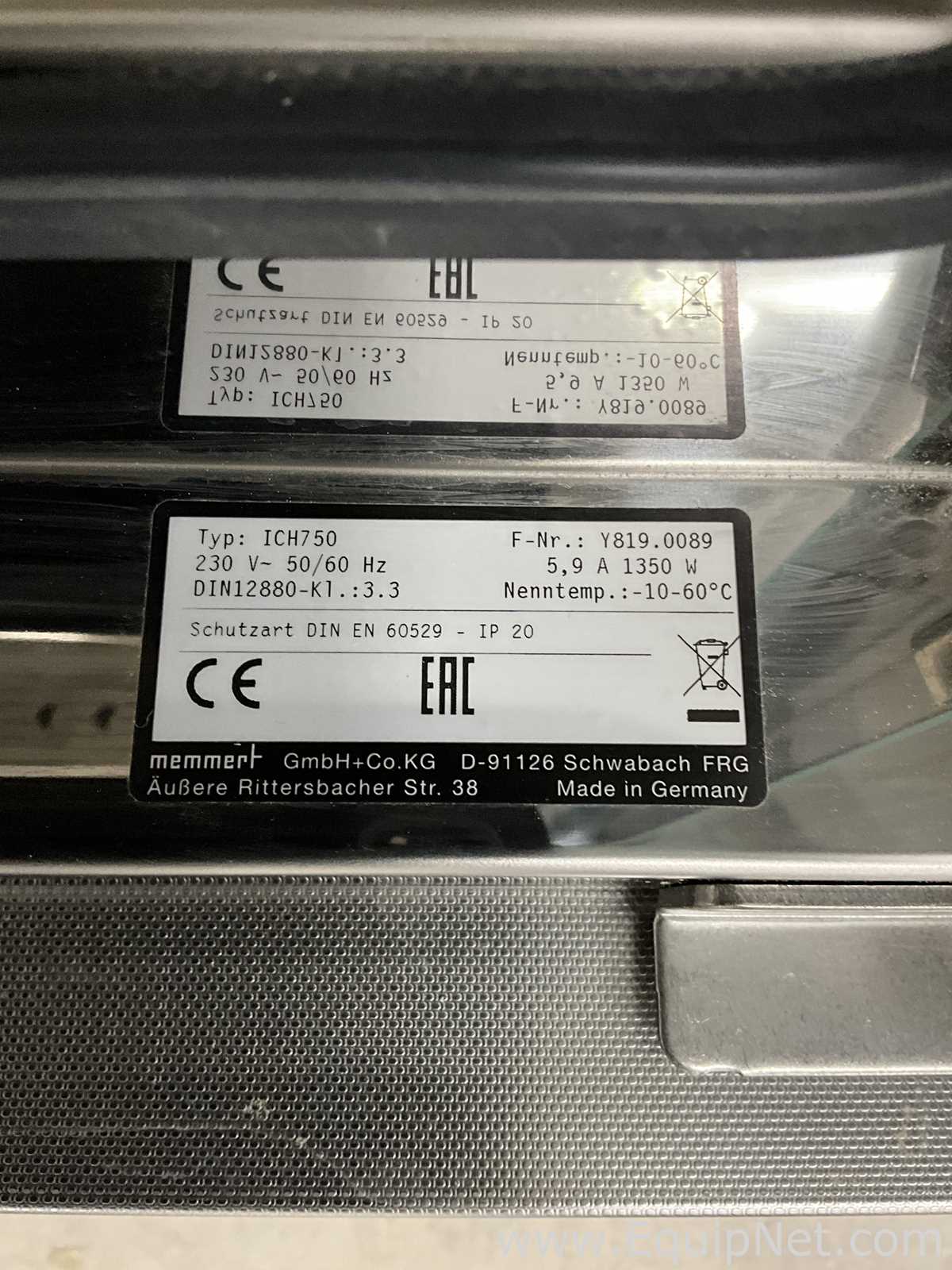 Incubadora Memmert GmbH Co.Kg ICH750