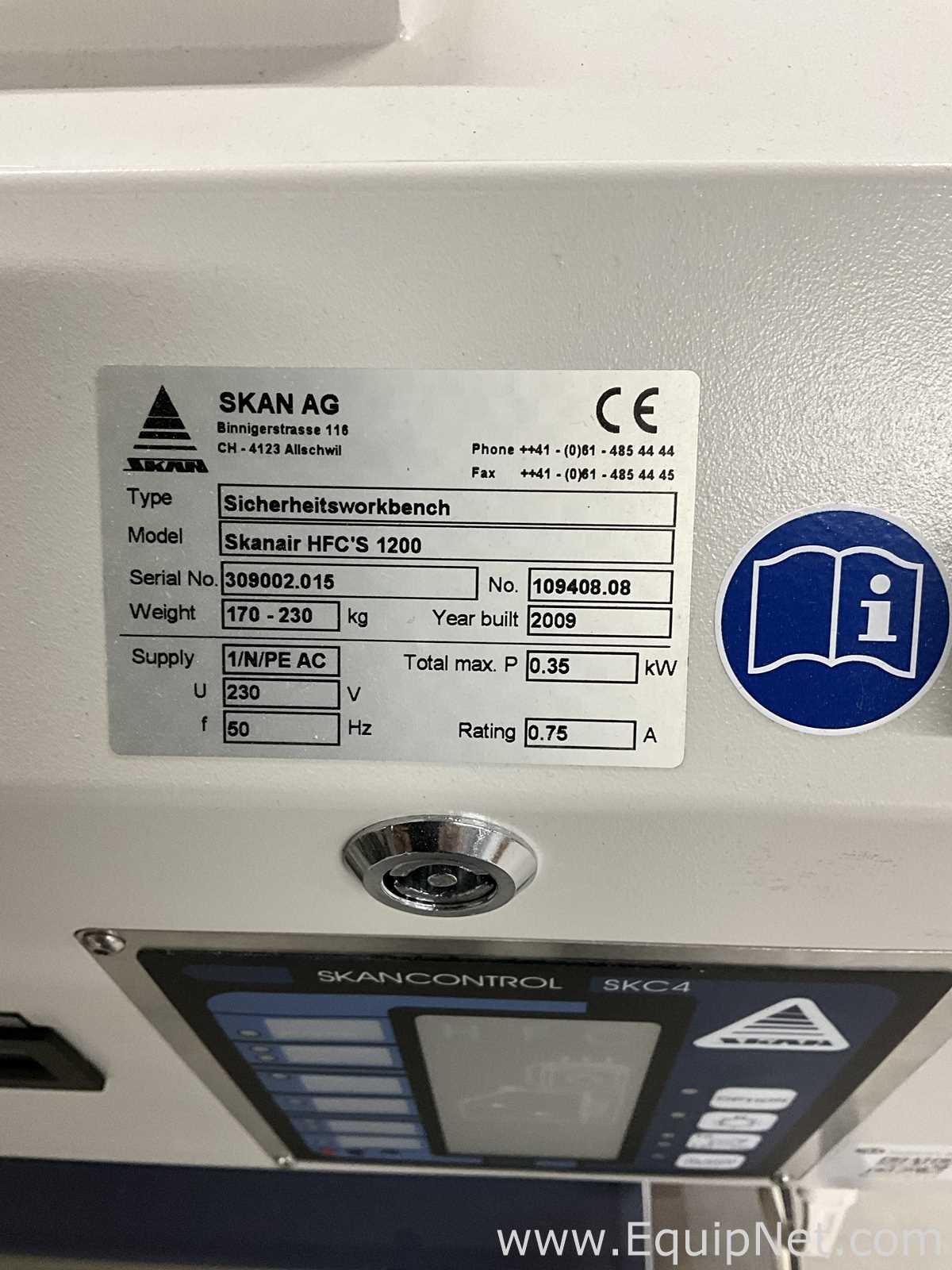 Capela de Exaustão e Fluxo Laminar Skan AG HFC-S 1200