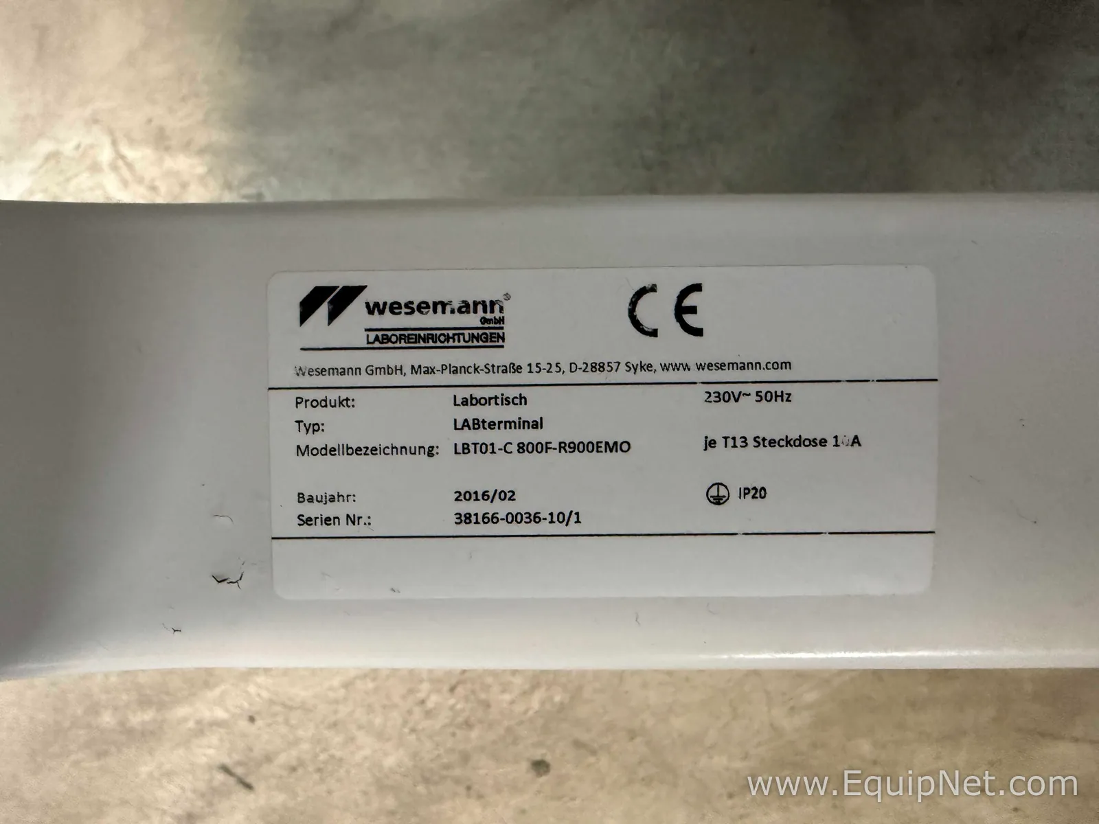 lote de   Móvel para Laboratórios Wesemann GmbH Labterminal