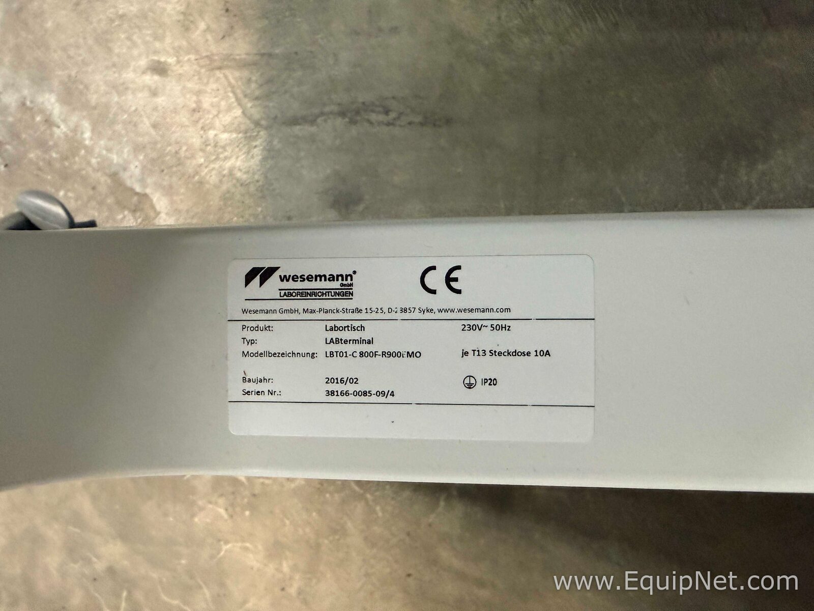 lote de   Móvel para Laboratórios Wesemann GmbH Labterminal