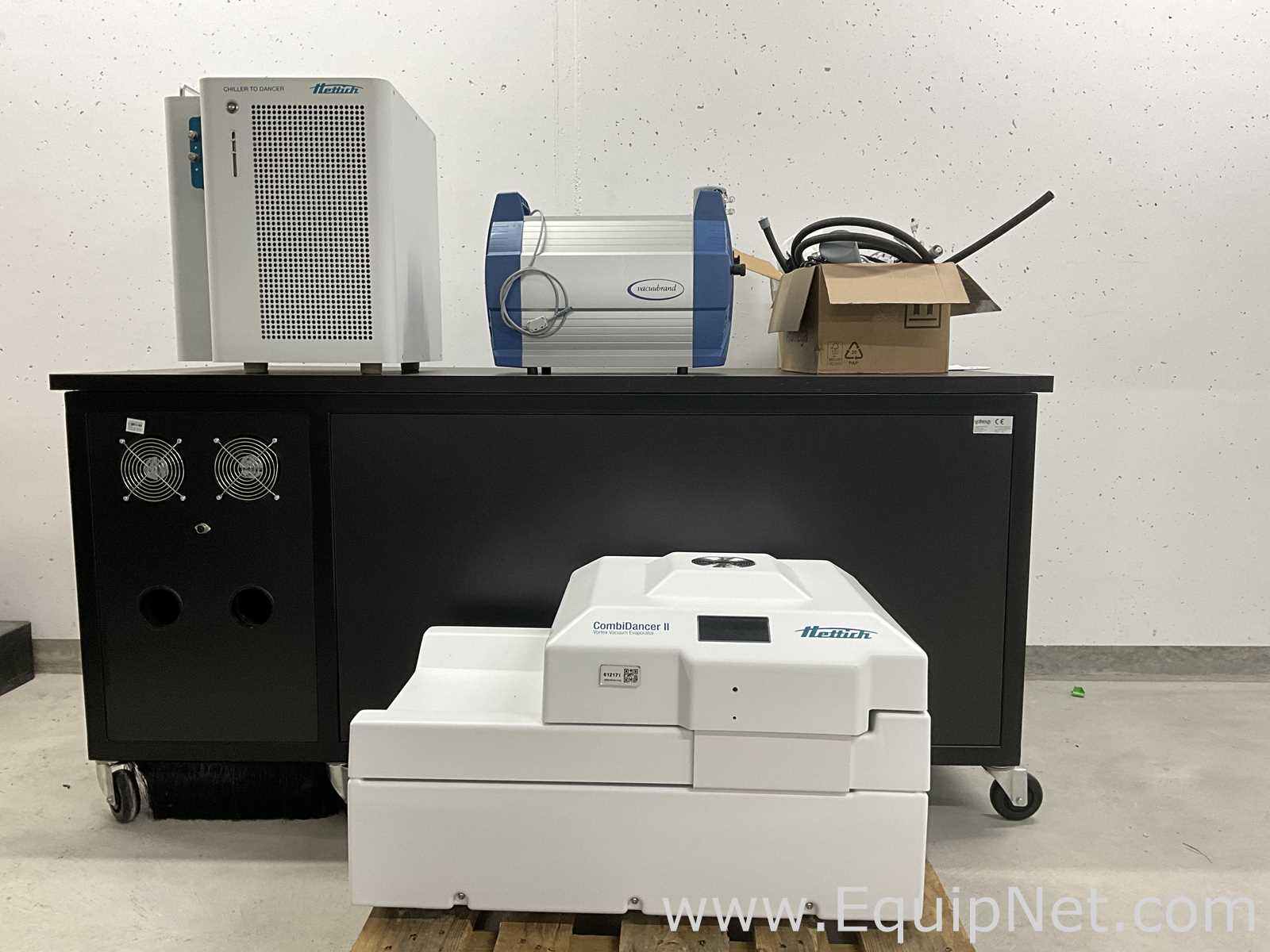 Hettich Combi Dancer II Vortex Vacuum Evaporator With Hettich Chiller to Dancer and Pump