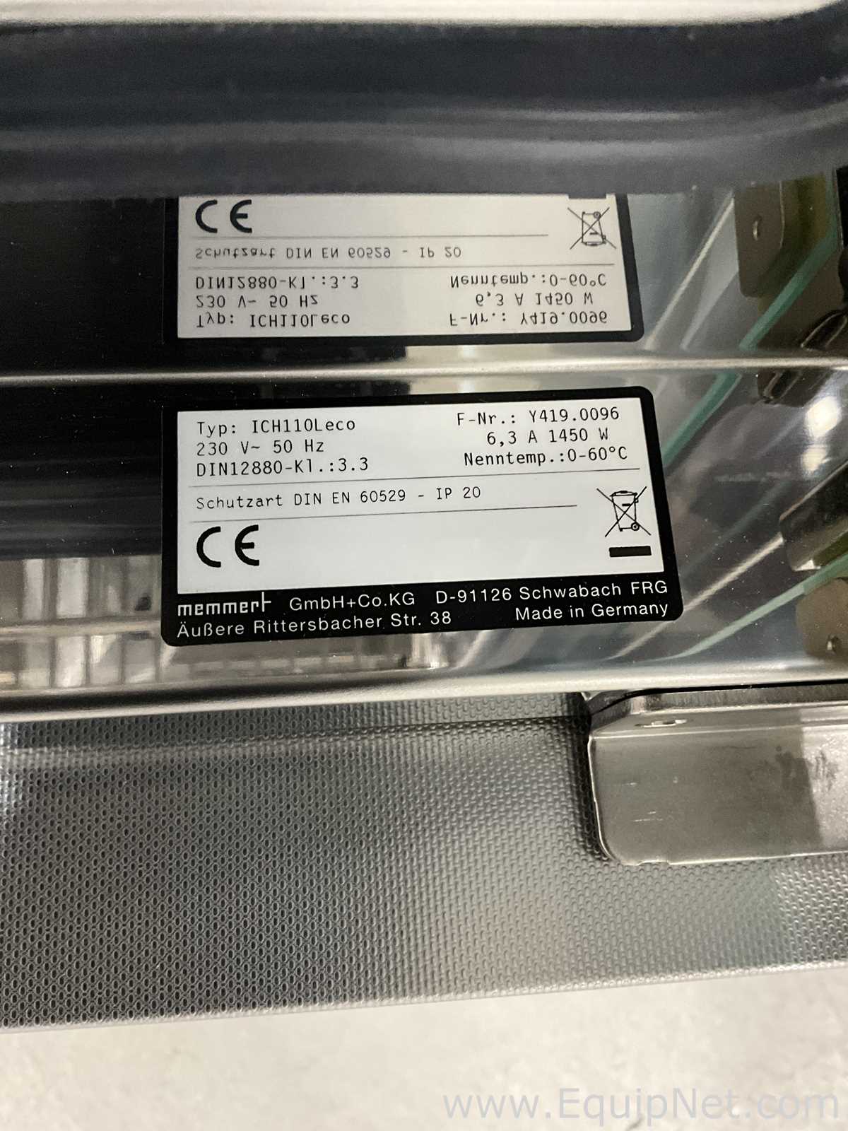 Incubadora Memmert GmbH Co.Kg ICH110Leco. Sem Uso