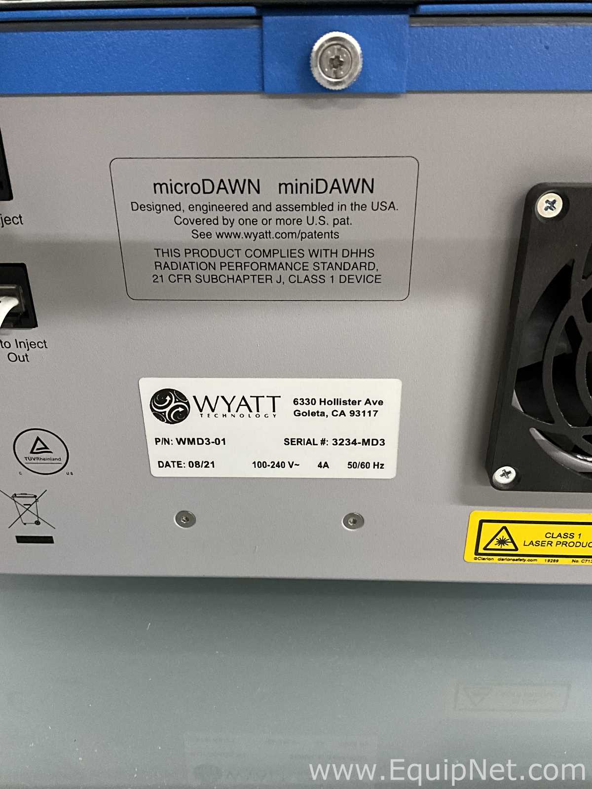 Wyatt Technology miniDAWN Scattering Detector With Optilab Differential Refractive Index Detector
