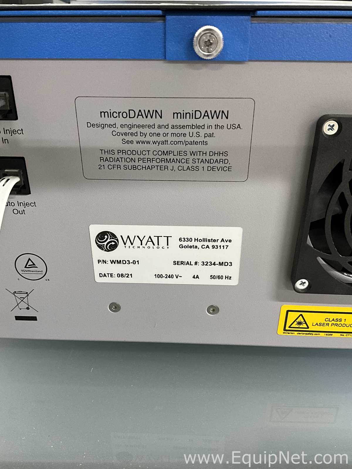 Wyatt Technology miniDAWN Scattering Detector With Optilab Differential Refractive Index Detector