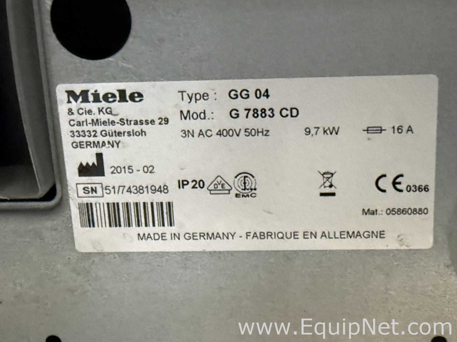 Lavadora para Laboratórios/Peça Miele G 7883 CD