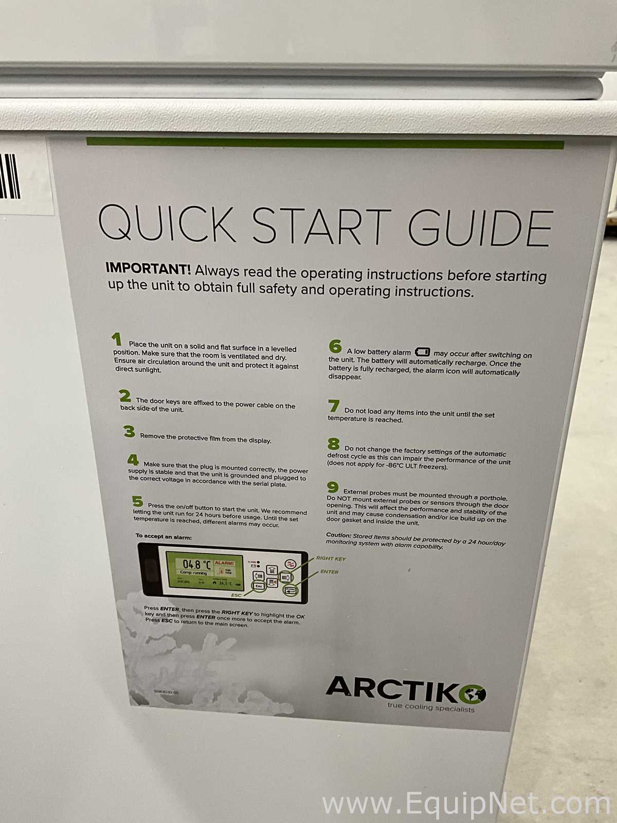 Freezer Arctiko ULTF 80. Sem Uso