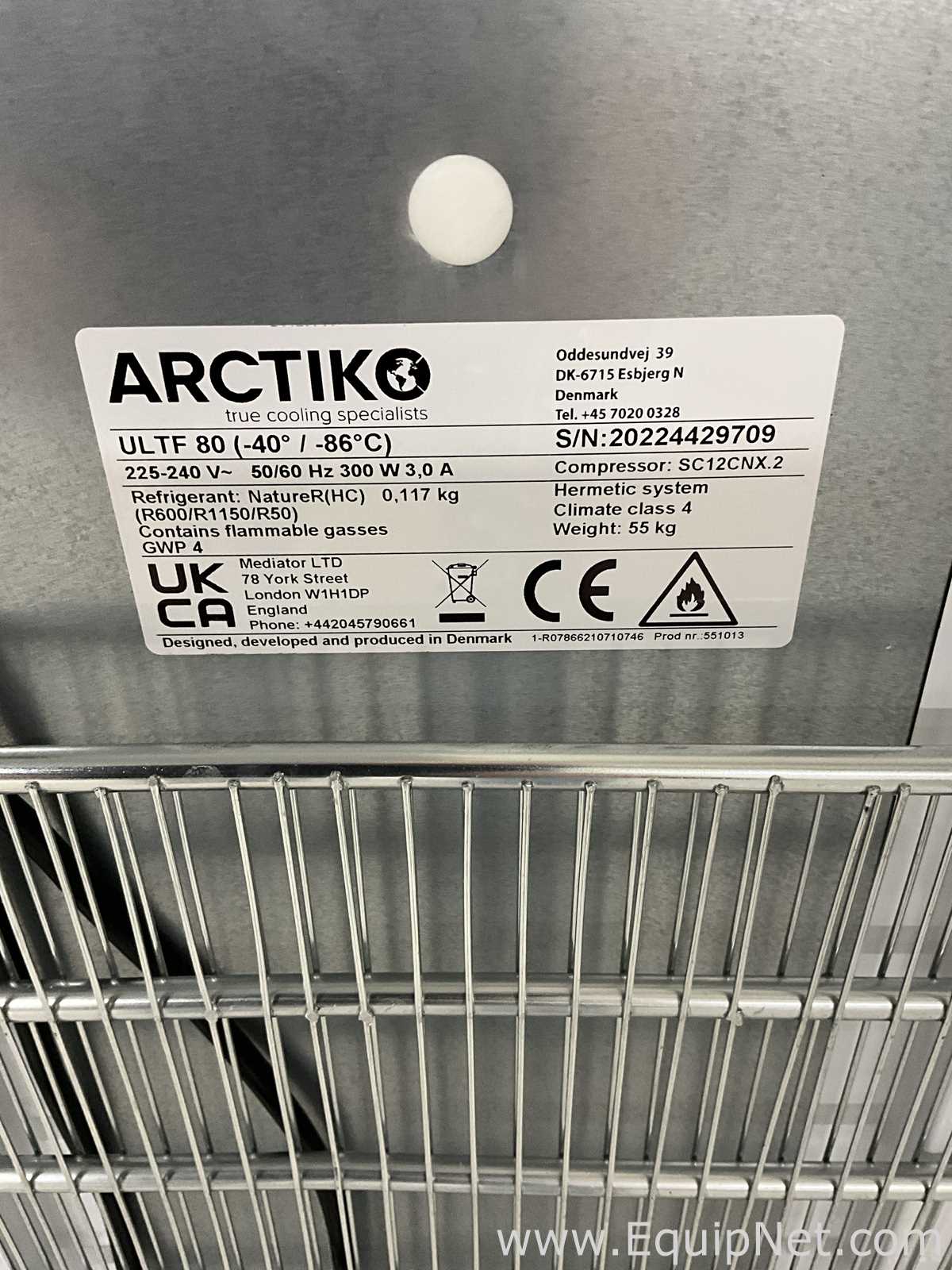 Freezer Arctiko ULTF 80. Sem Uso