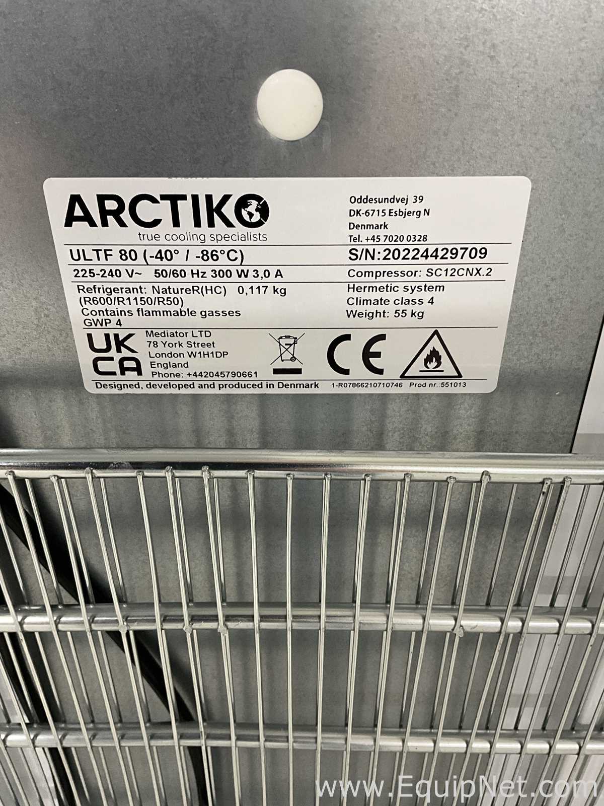 Freezer Arctiko ULTF 80. Sem Uso