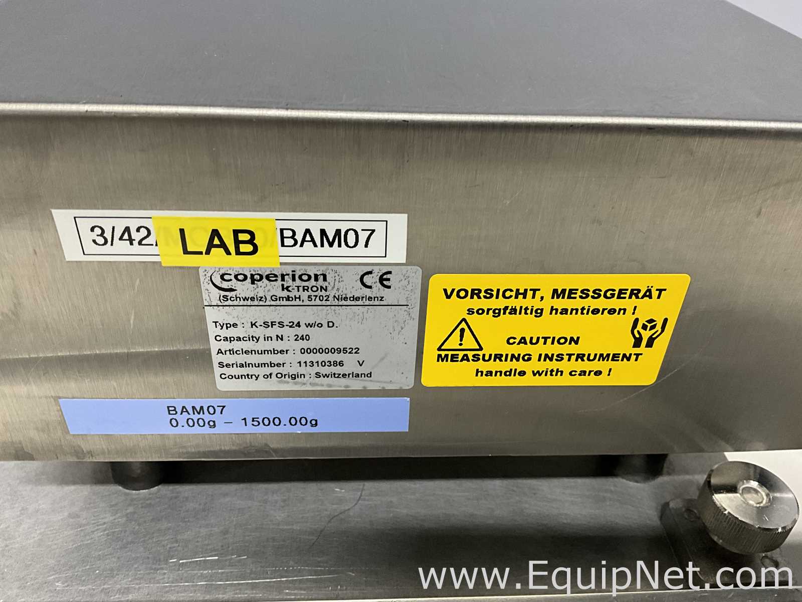 Balança de Laboratório Coperion K-Tron K-SFS-24 w/o D