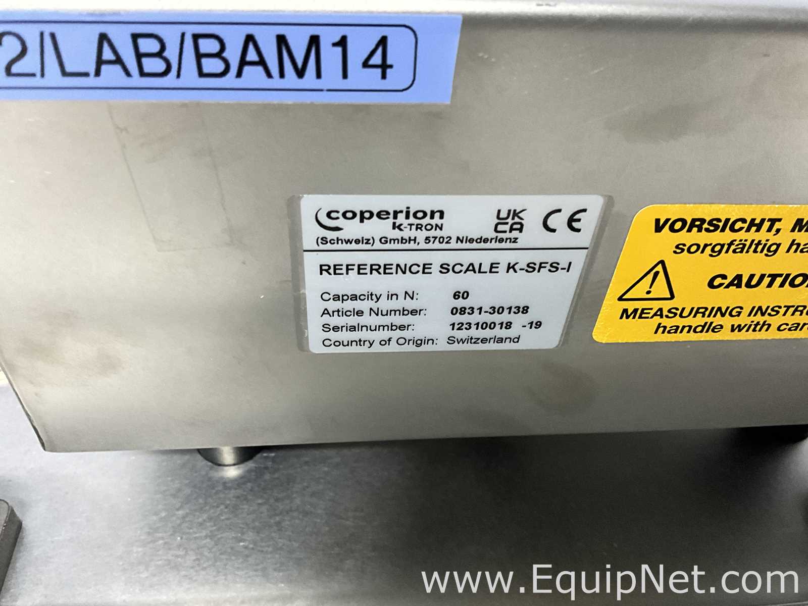 Balança de Laboratório Coperion K-Tron Reference Scale K-SFS-I