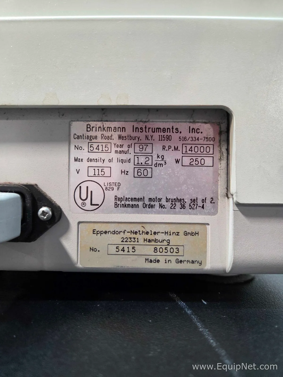 lote de  3 Centrífuga para Laboratórios Eppendorf 
