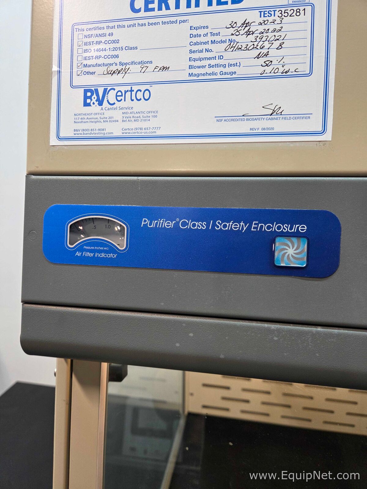 Cabina de Seguridad Biológica Labconco Corporation 3980201