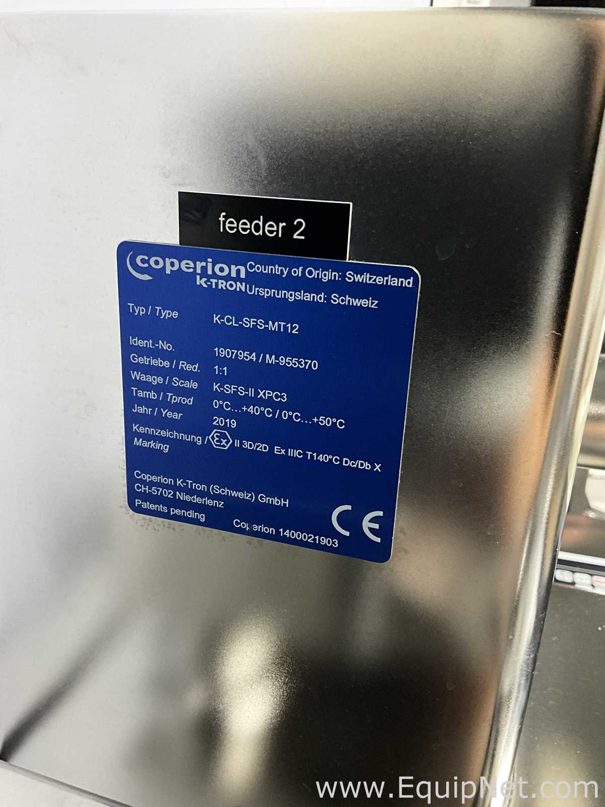 Alimentador de Parafuso Coperion K-Tron K-CL-SFS-MT12