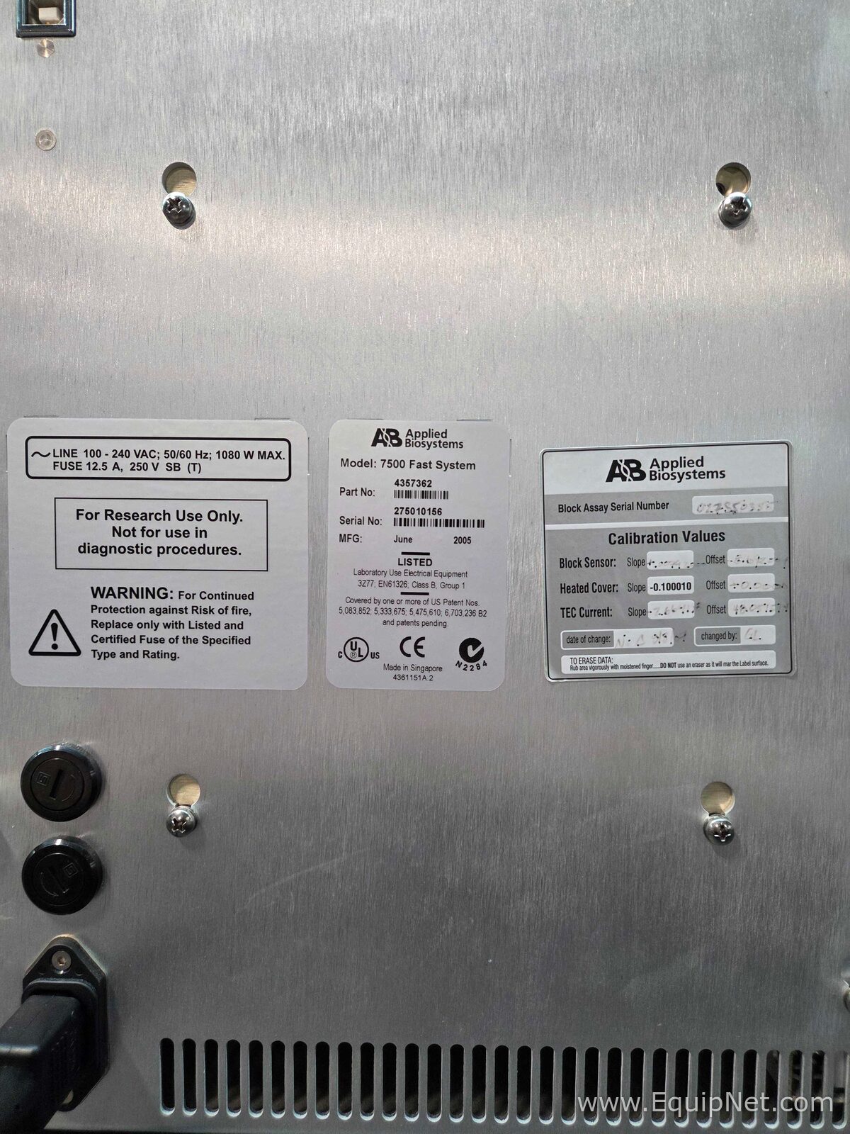 PCR y Termociclador Applied Biosystems 7500 Fast System