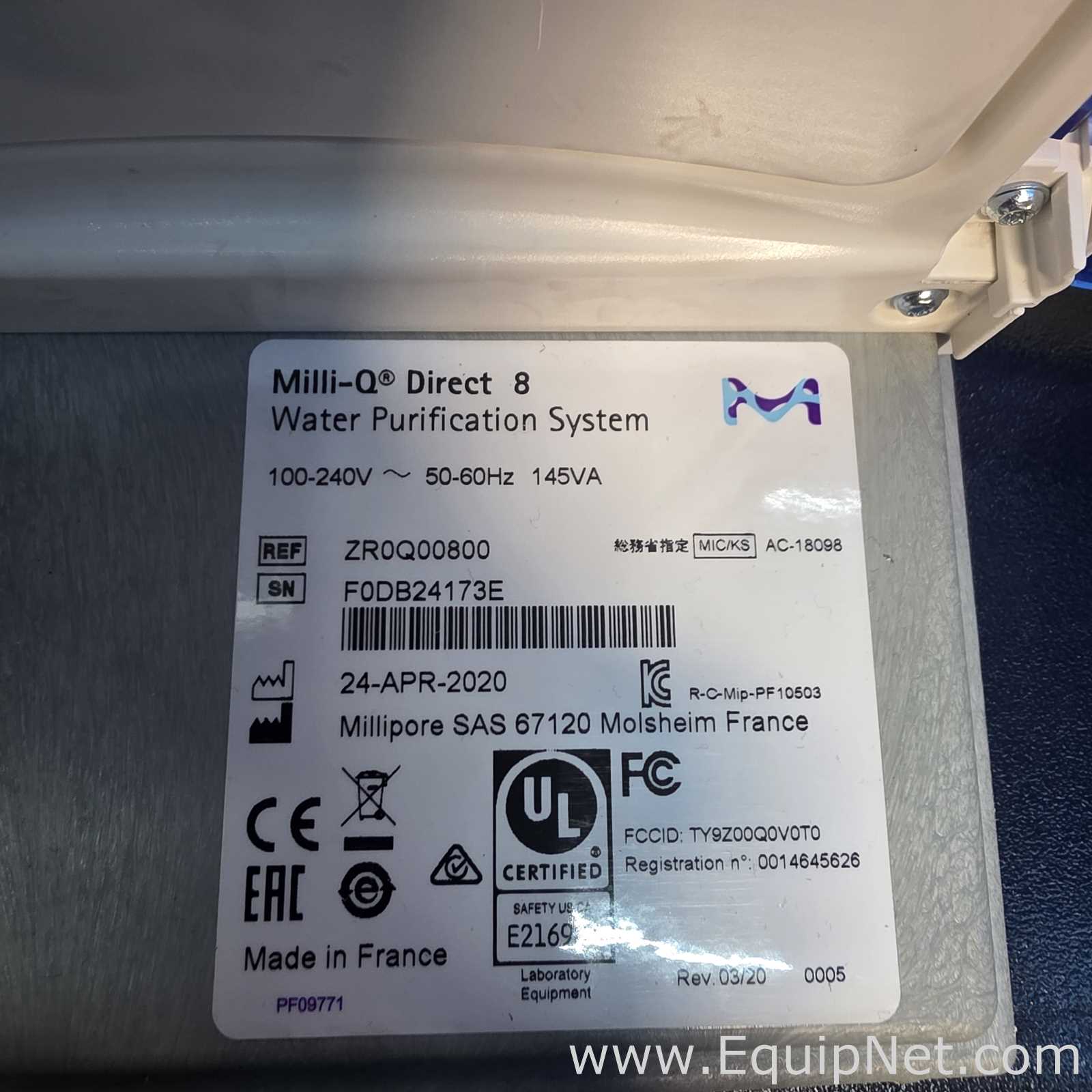 Sistema de Purificación y Destilación de Agua Milli-Q Direct 8