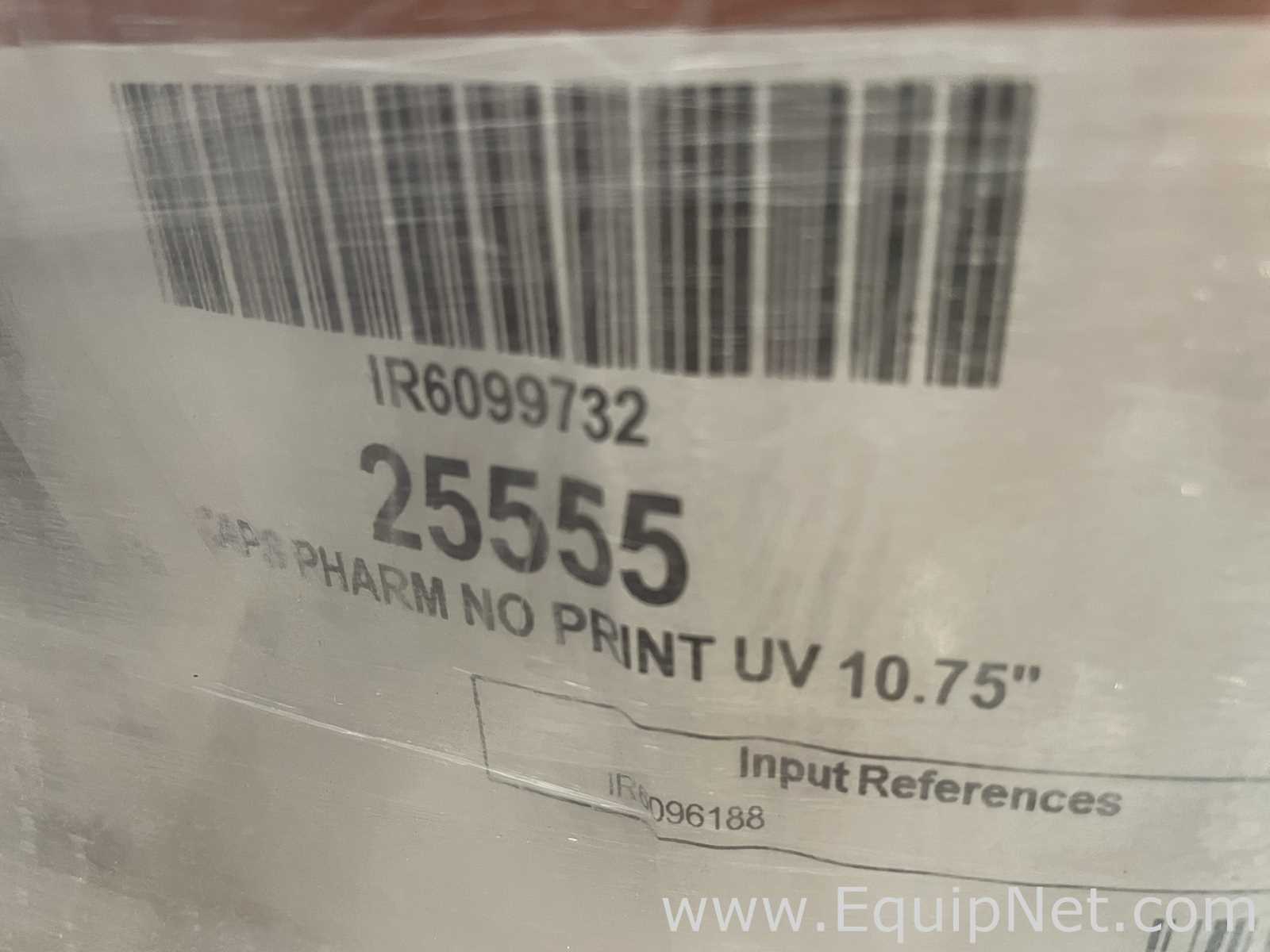 Large Lot of CAPS Pharm Non-Print UV Laminate Rollstock 10.75in