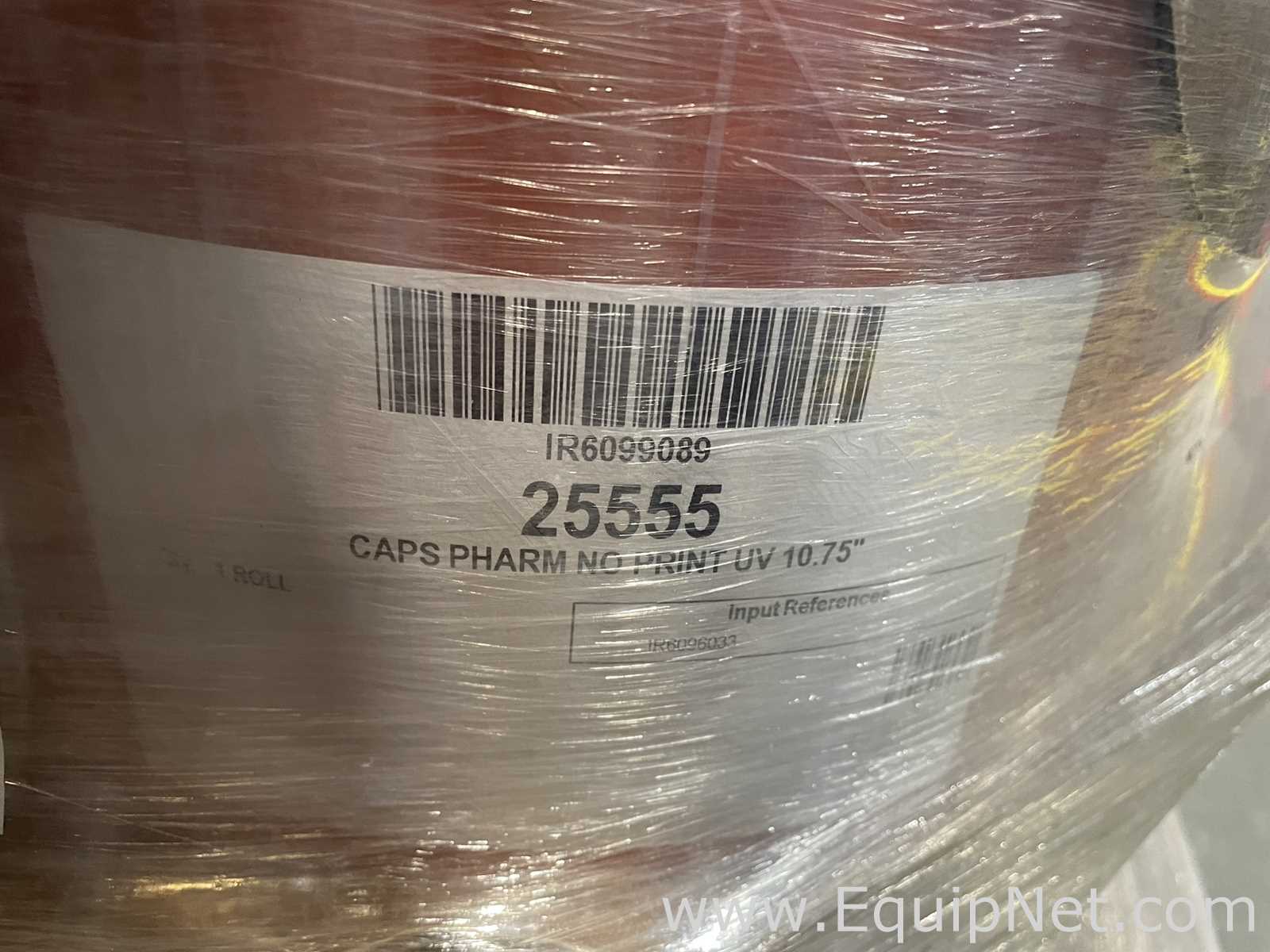 Large Lot of CAPS Pharm Non-Print UV Laminate Rollstock 10.75in