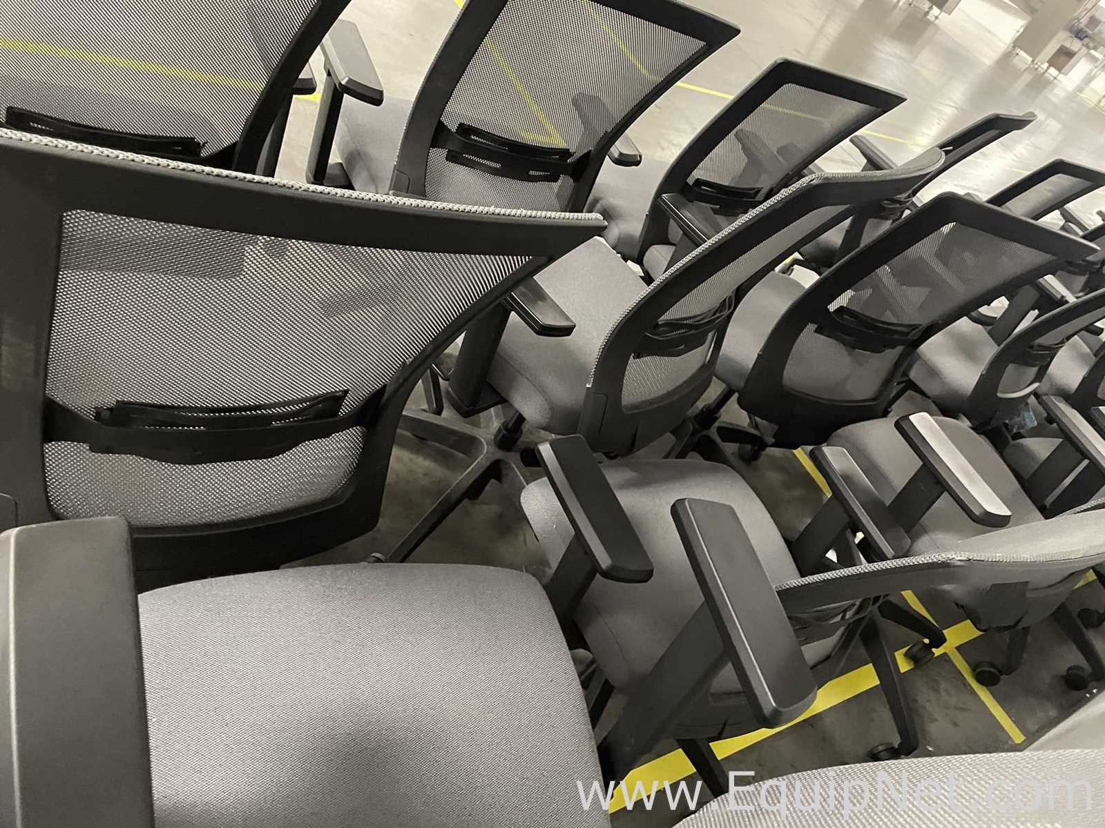 Lot of Gray Mesh Back Adjustable Office Task Chairs