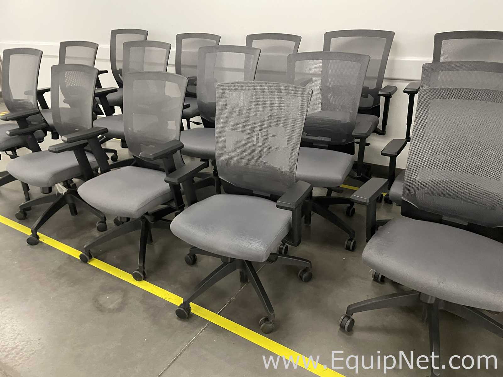 Lot of Mesh Back Office Task Chairs