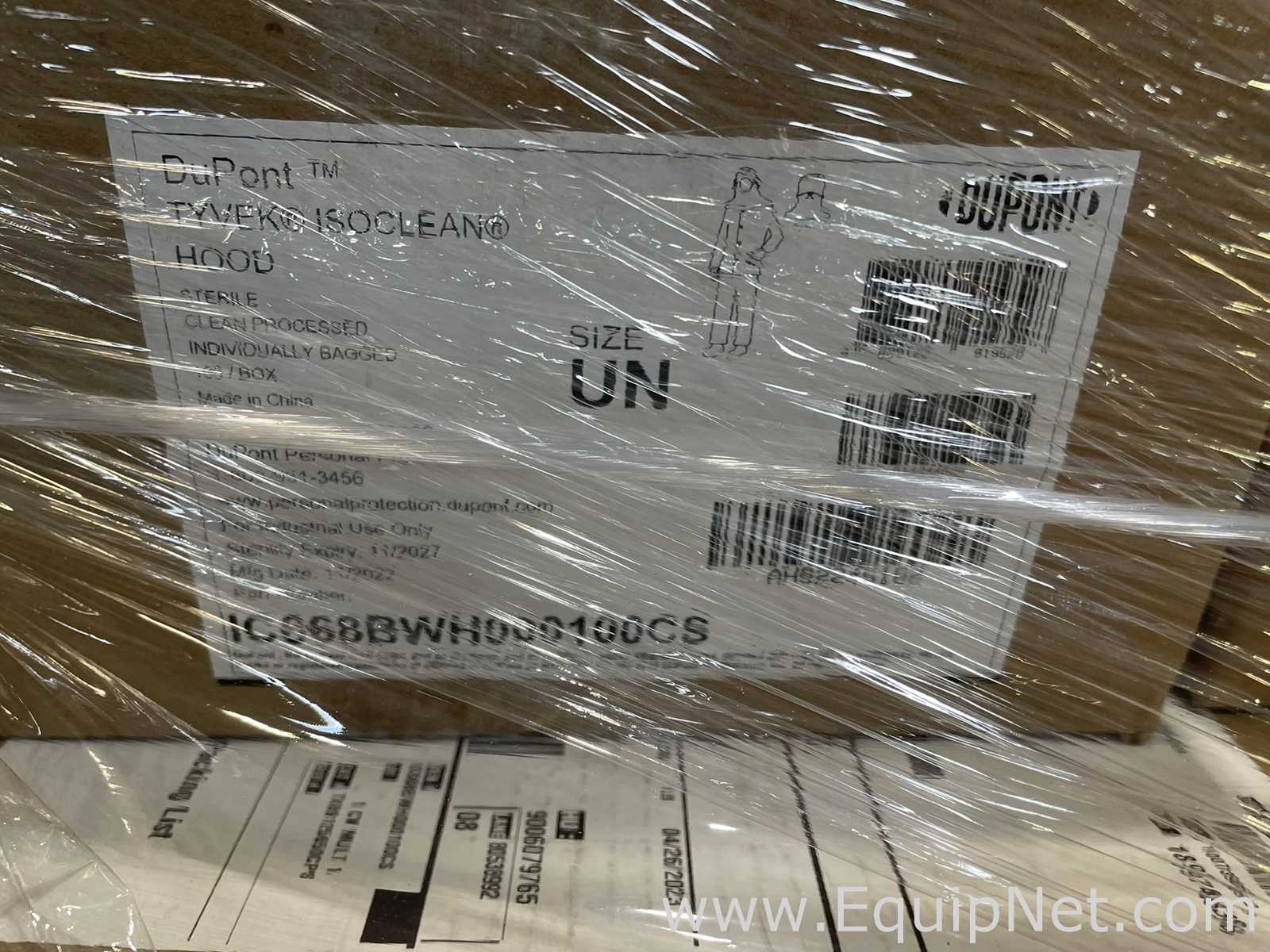 Large Lot of Unused DuPont Tyvek IsoClean IC668BWH000100CS Sterile Cleanroom Hoods