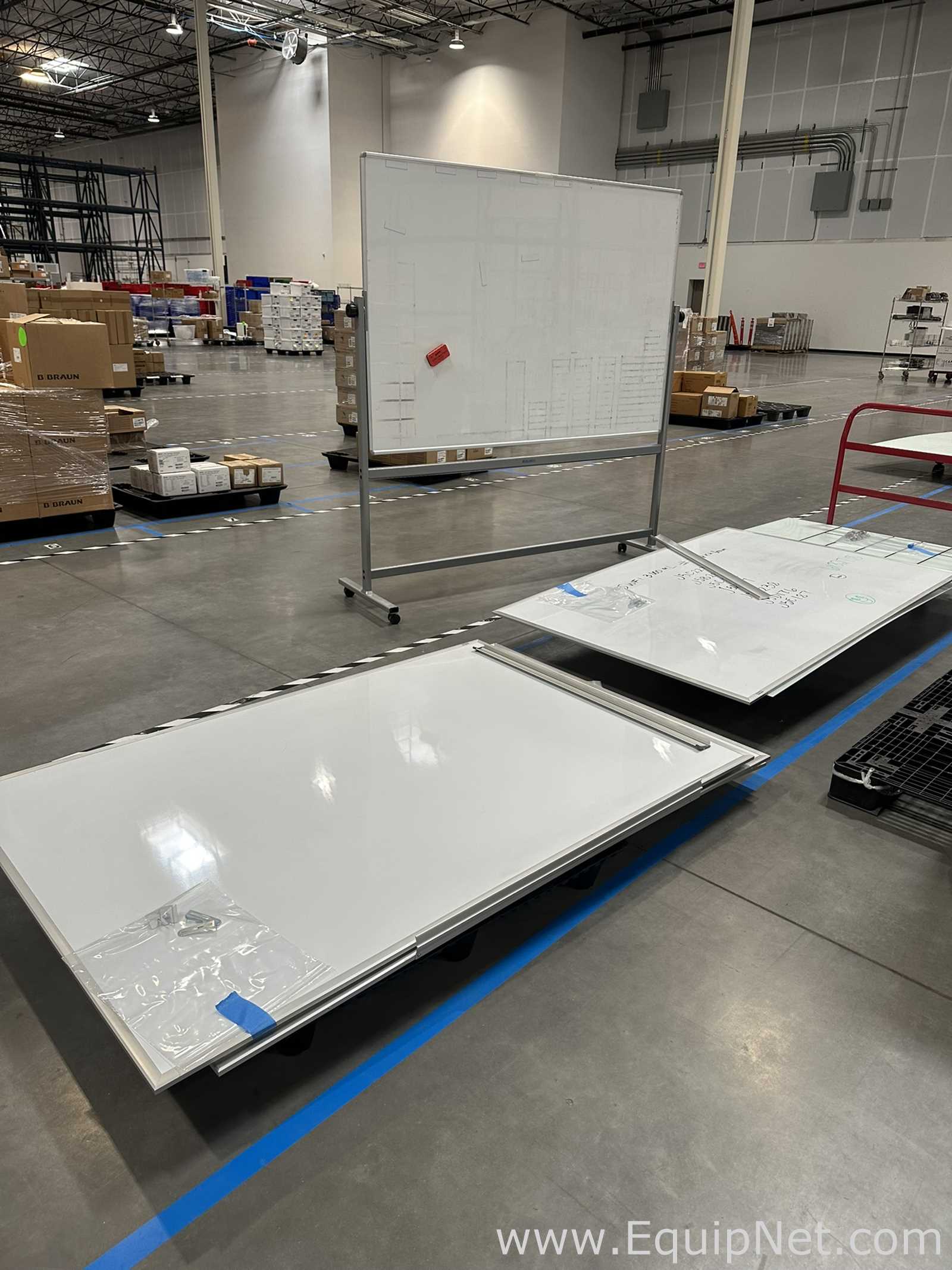Lot of Global Industrial Mobile and Wall-Mount Whiteboards