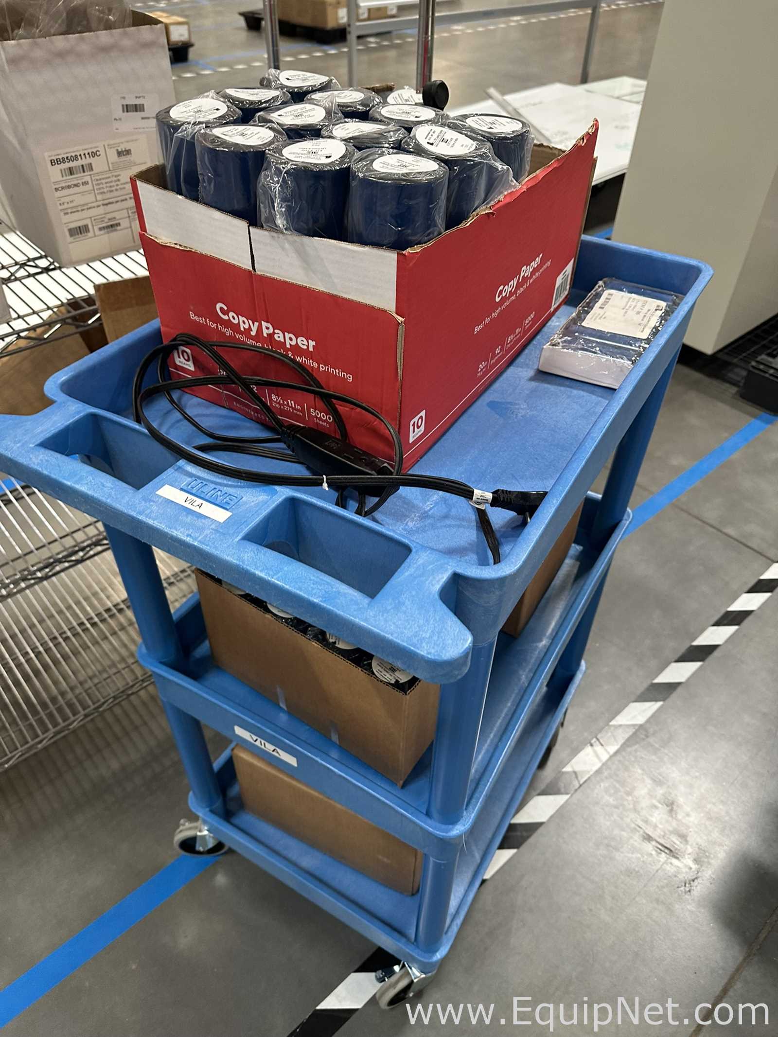 Large Lot of Barcode Scanners, Thermal Transfer Ribbons, Cleanroom Paper, Wire Shelving and Utility
