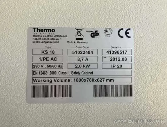 Cabina de Seguridad Biológica Thermo Scientific Hera Safe KS18