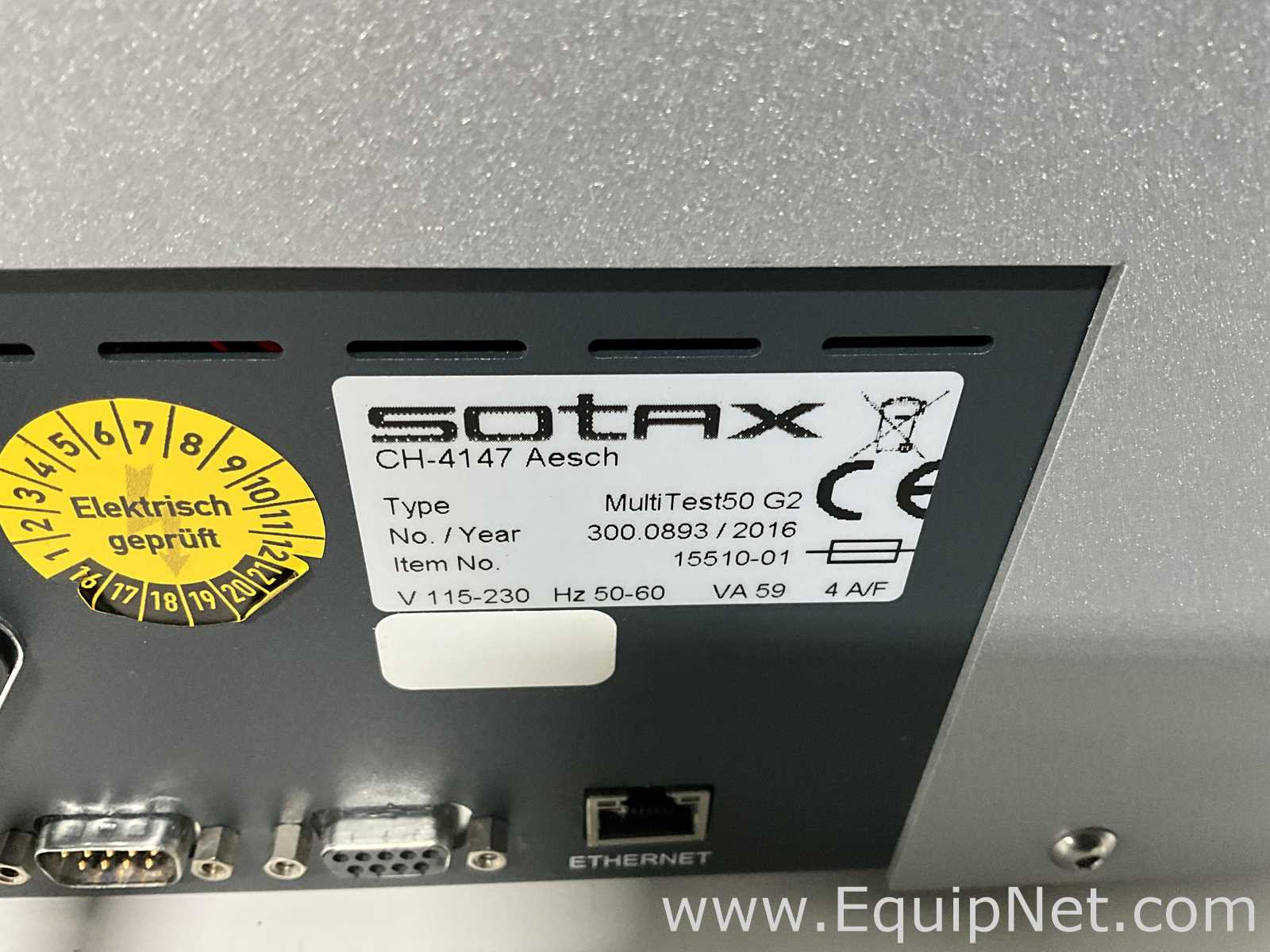 Sotax Pharmatron MultiTest50 G2 Hardness Tester