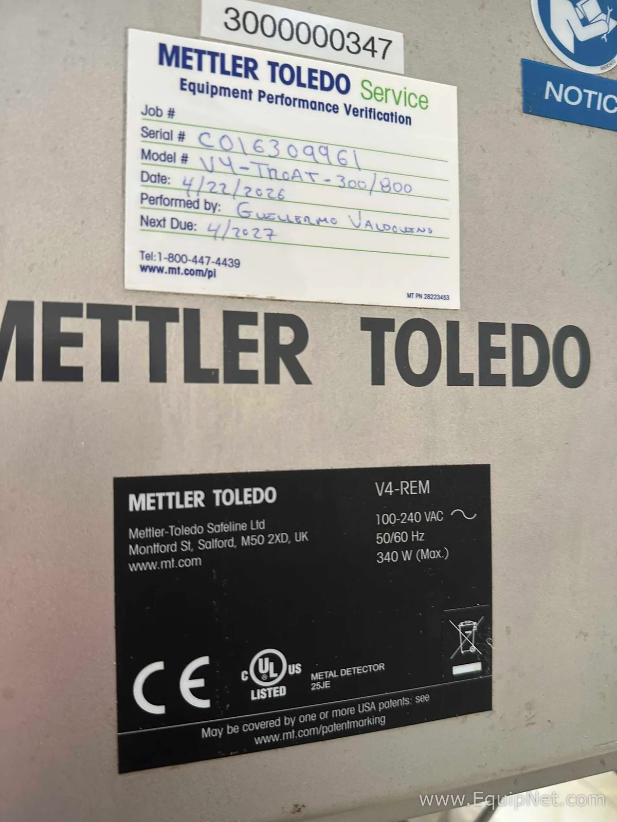 Integrated Stainless Ribbon Blender Mixer and Mettler Toledo Metal Detector Line