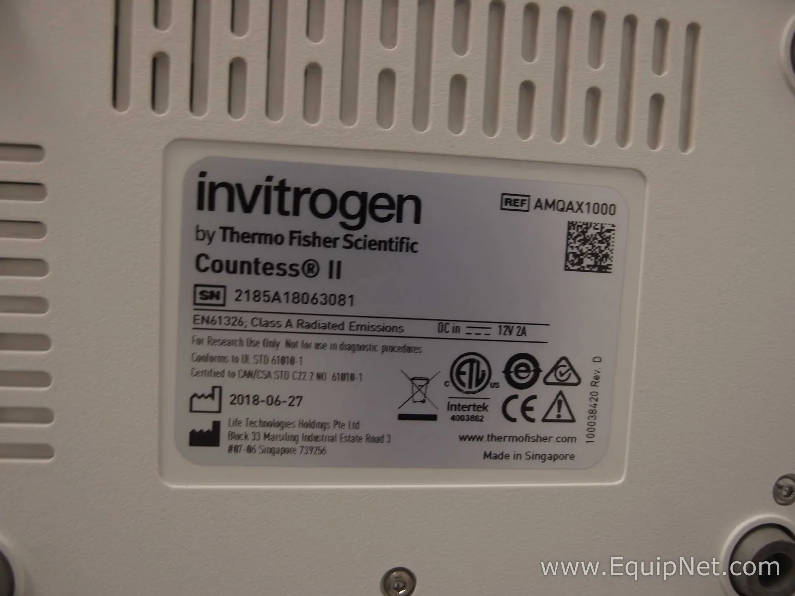Invitrogen Countess II AMQAX1000 Automated Cell Counter with Slides and Accessories
