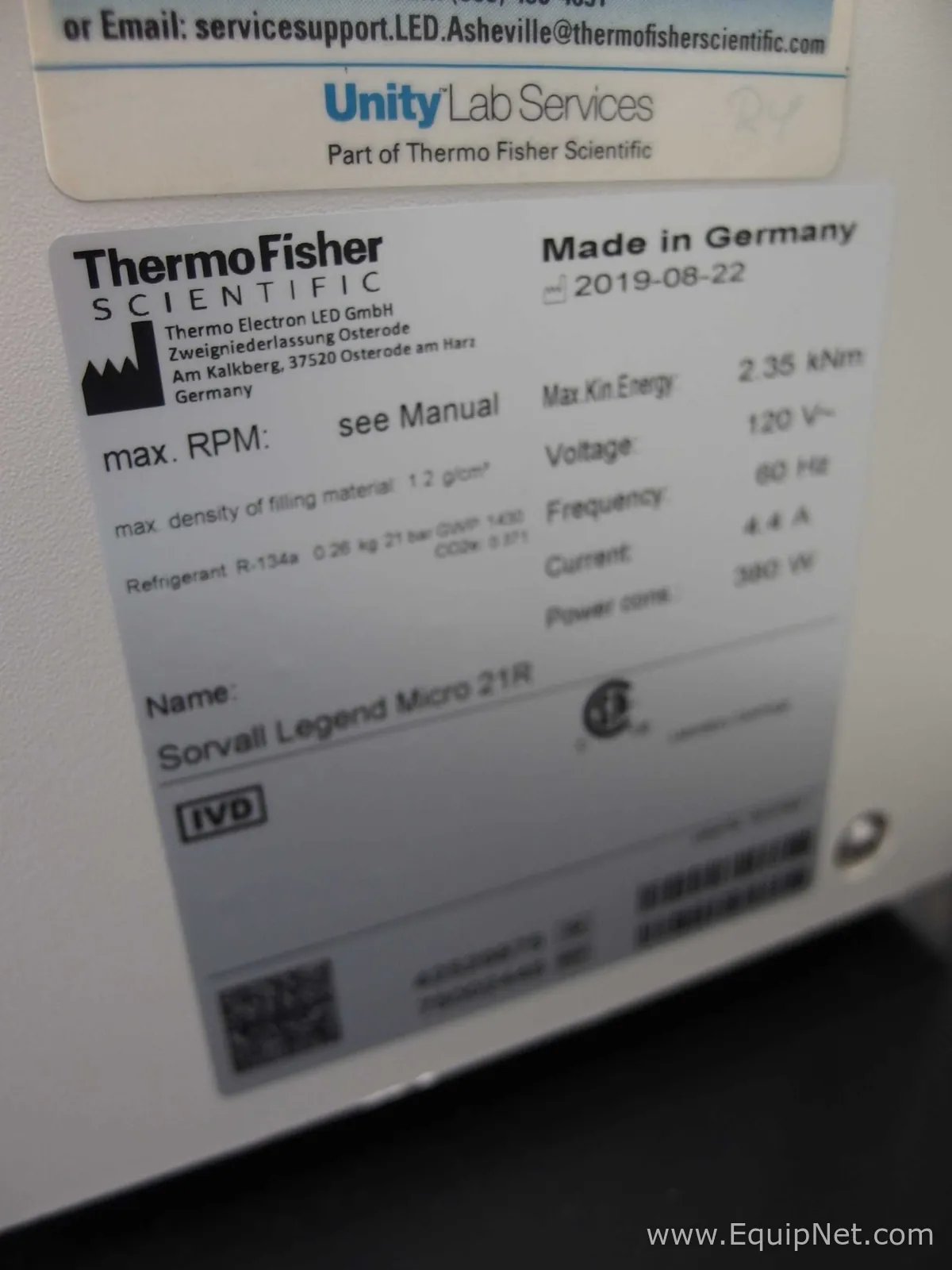 Thermo Scientific Sorvall Legend Micro 21R Refrigerated Microcentrifuge