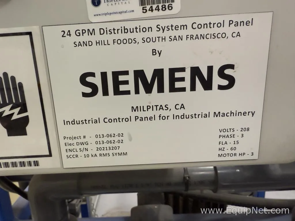 Siemens 013-063-02 Water Purification and Still System