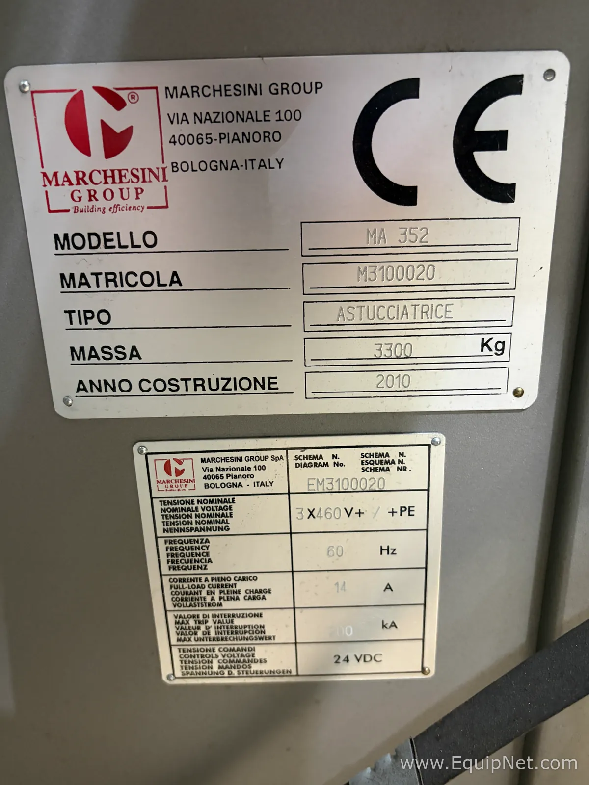 Encartonadora Horizontal Marchesini Group MA352