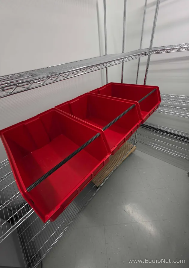 Lot of 58 Various-Sized Open-Front Plastic Part Bins
