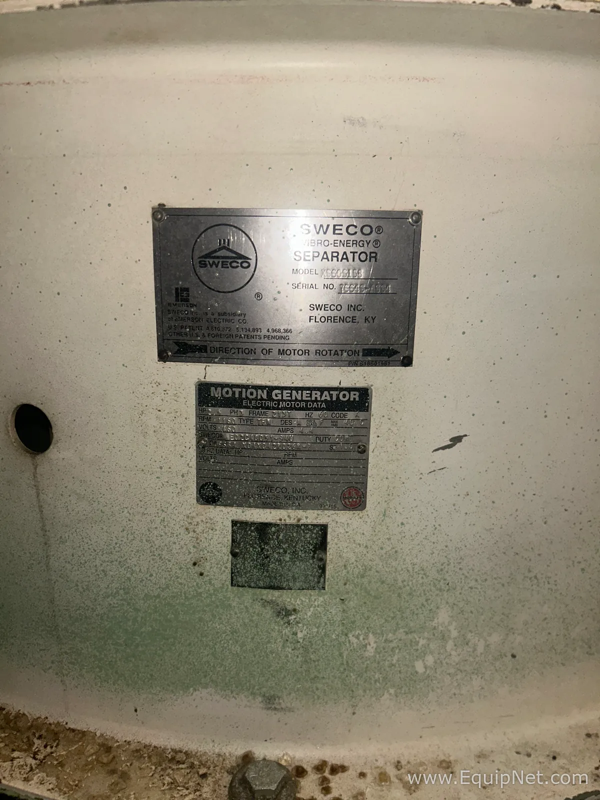 Tamizador o Cernidor Acero inoxidable Sweco SX60S158.  60 Pulgadas