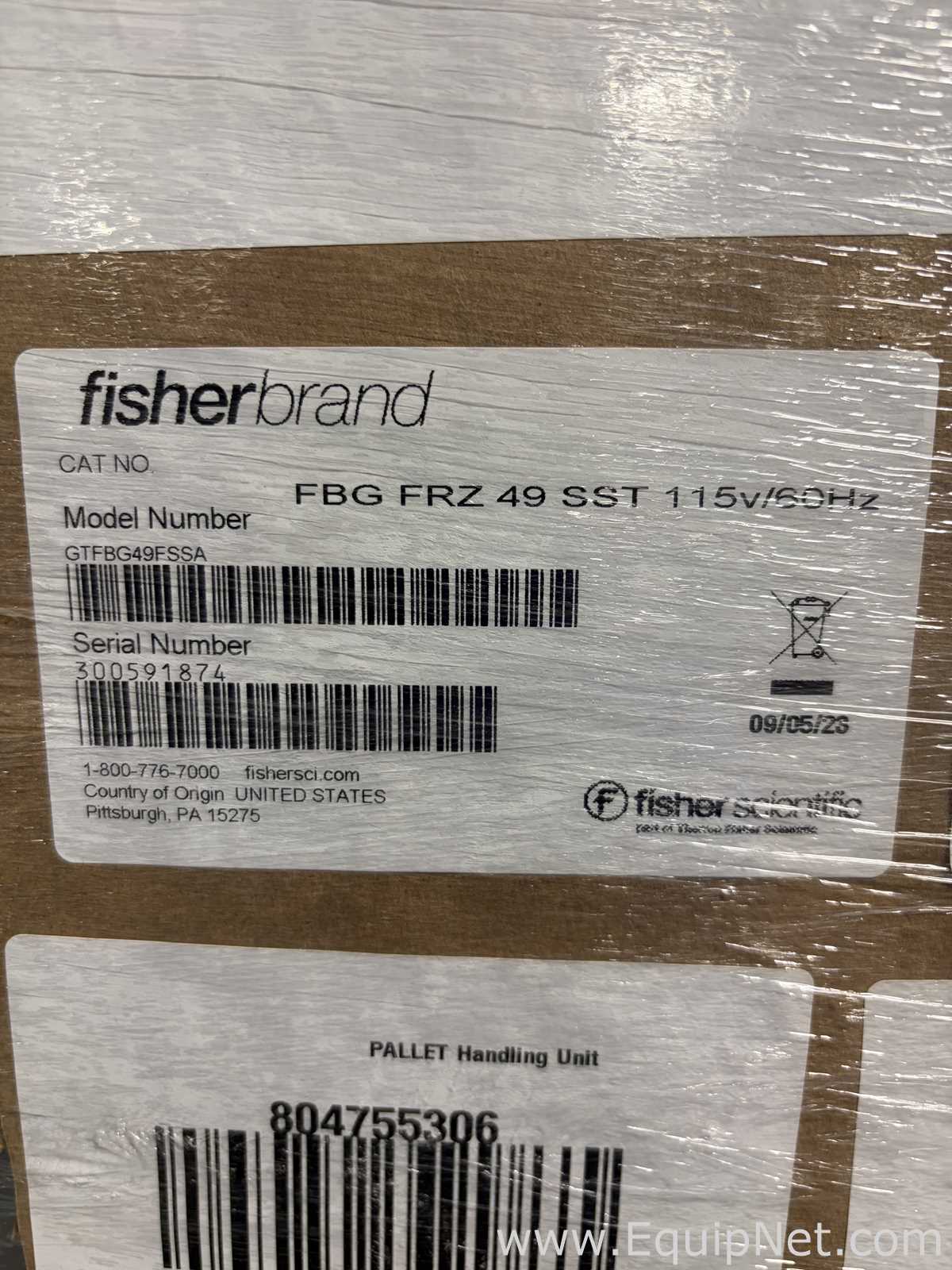 Freezer Fisherbrand GTFBG49FSSA. Sem Uso