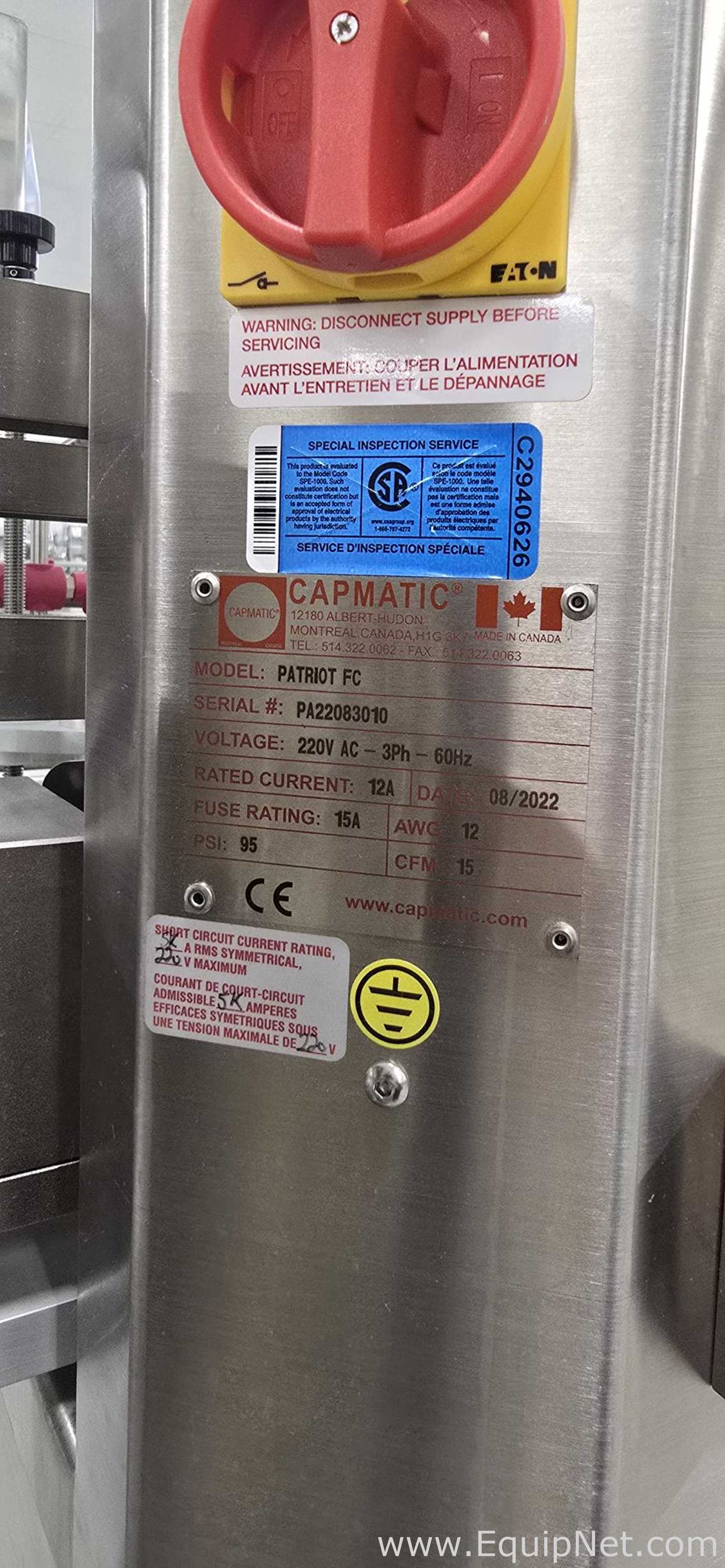Capmatic Patriot FC Monobloc Filler Dropper Capper Combination