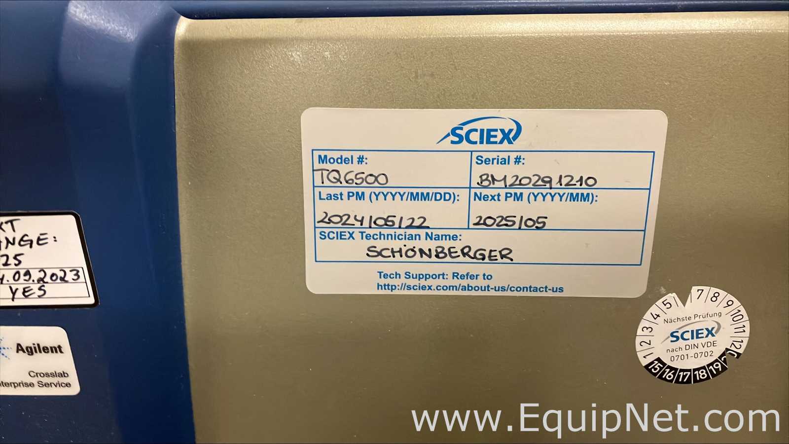 Sciex Triple Quad 6500 Mass Spectrometer With Agilent 1290 Infinity II HPLC
