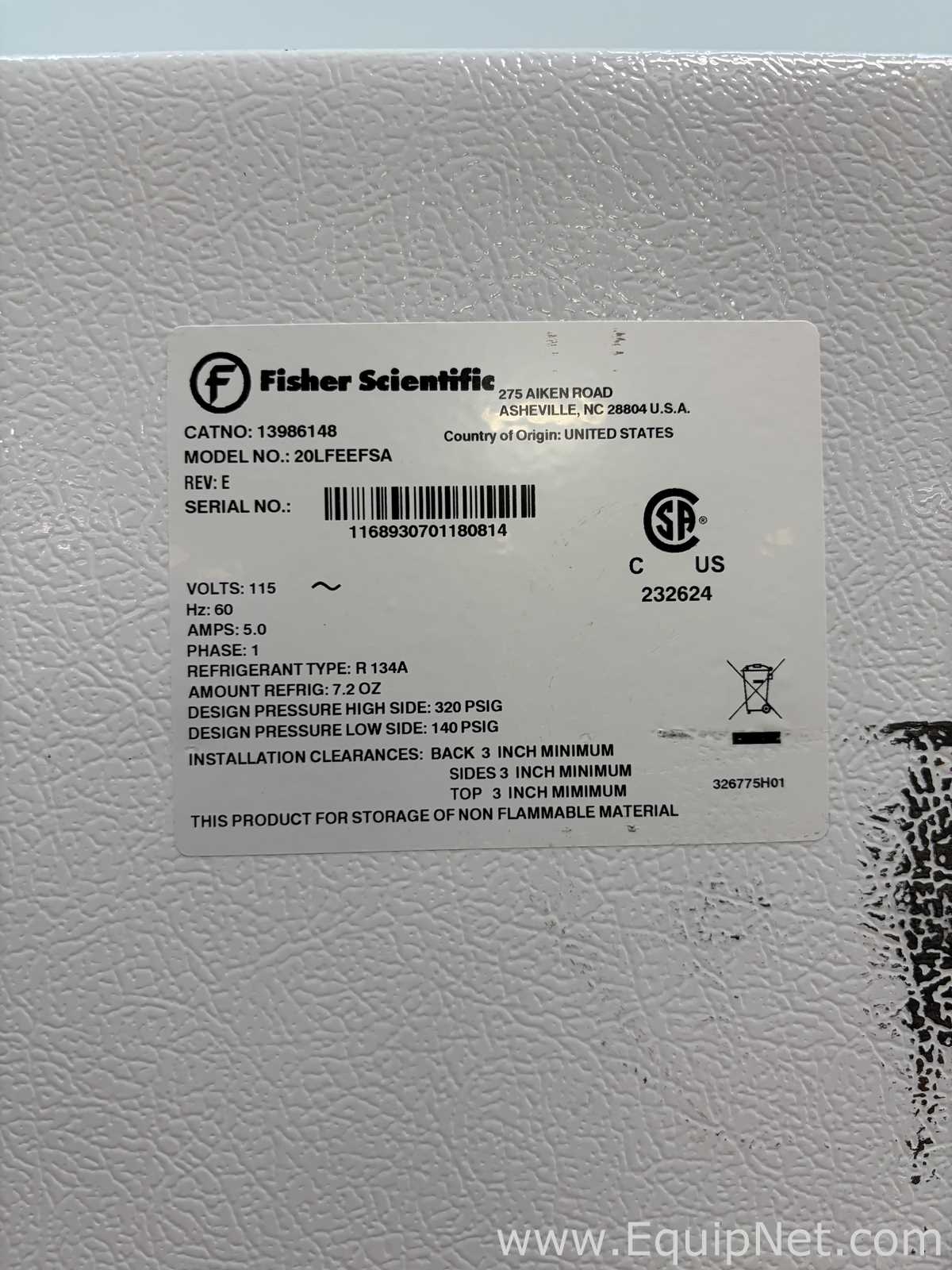 Gefriergerät Fisher Scientific 20LFEEFSA