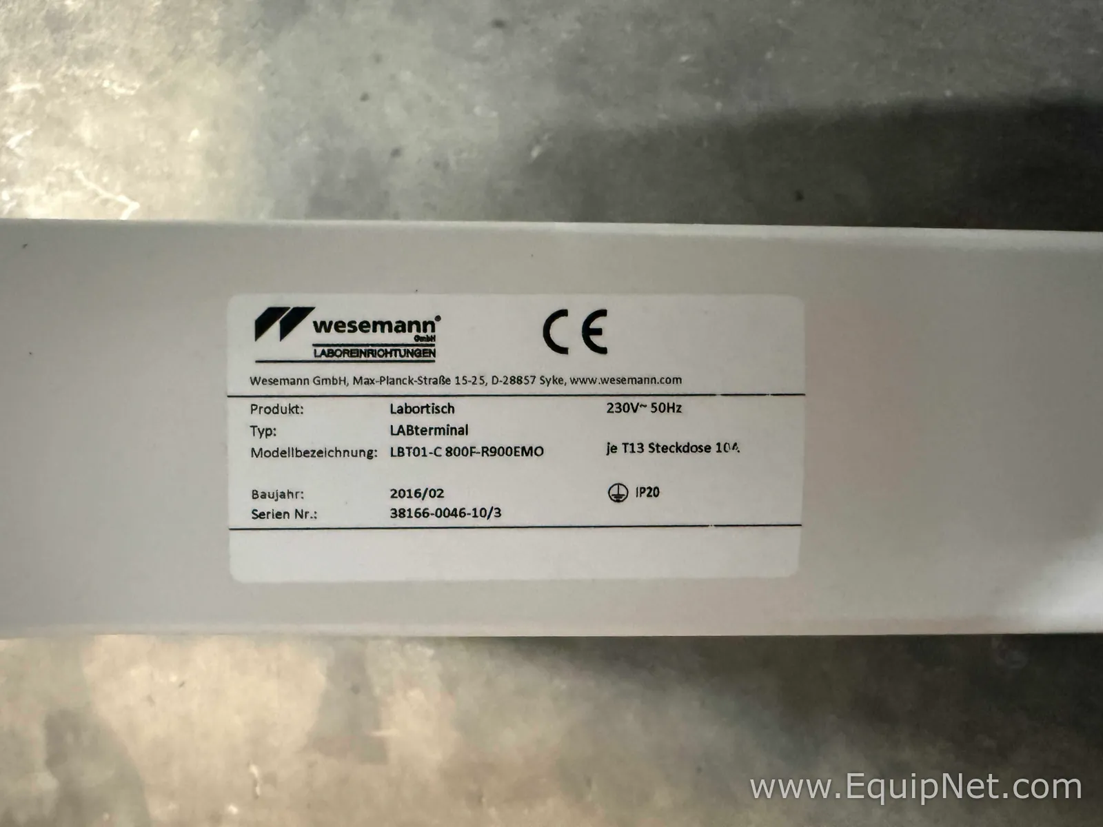 lote de   Móvel para Laboratórios Wesemann GmbH Labterminal