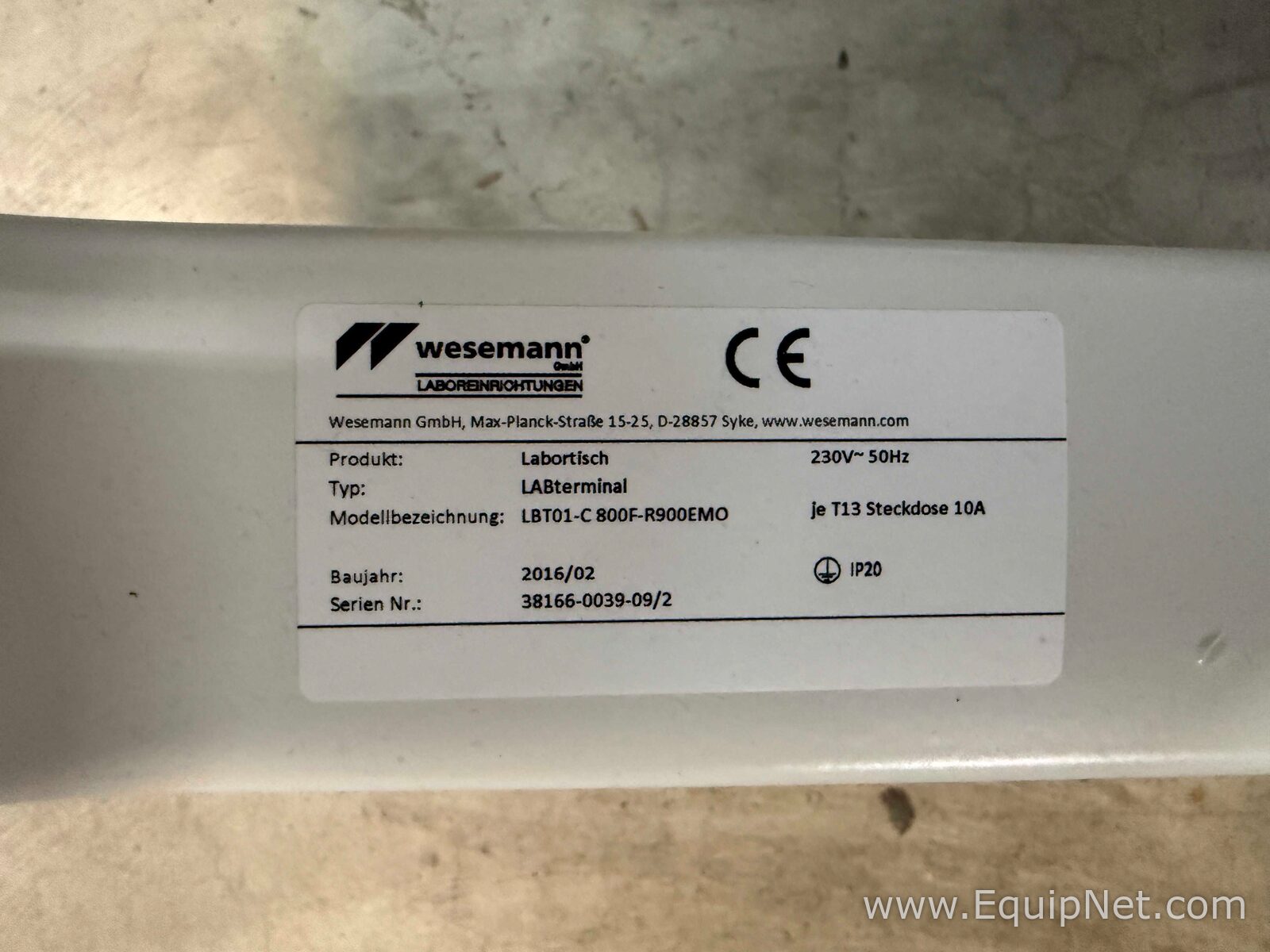 lote de   Móvel para Laboratórios Wesemann GmbH Labterminal